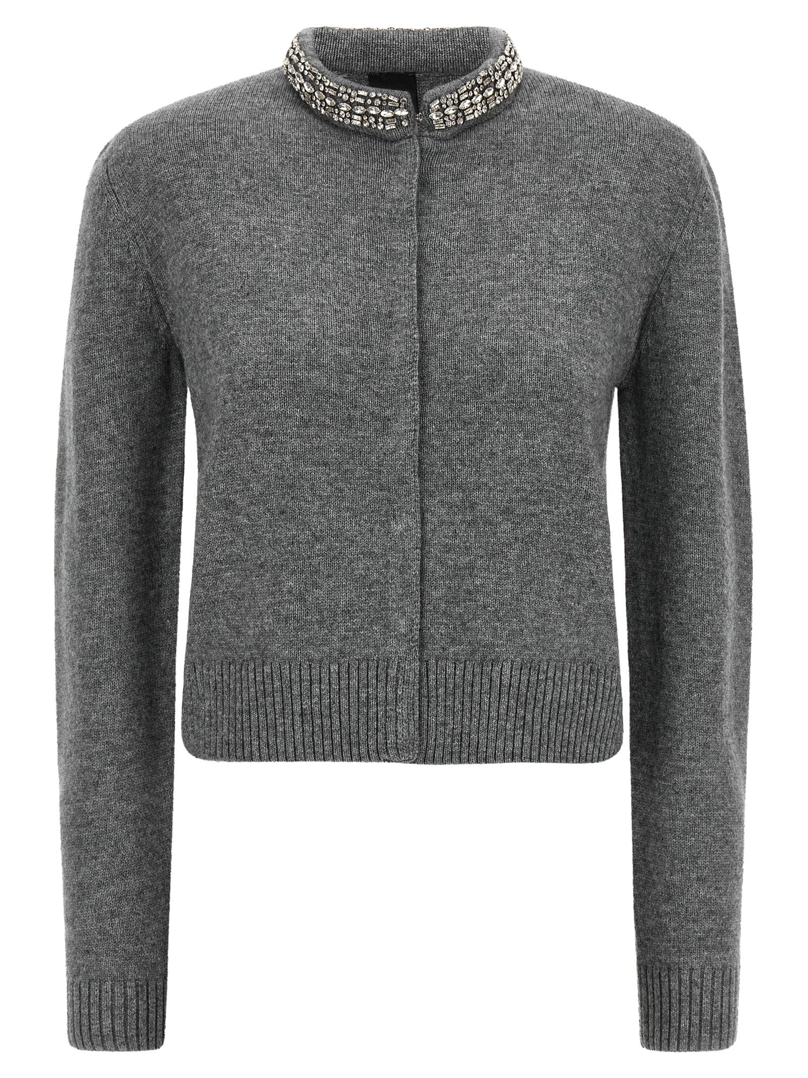 PINKO Gray Wool Cardigan