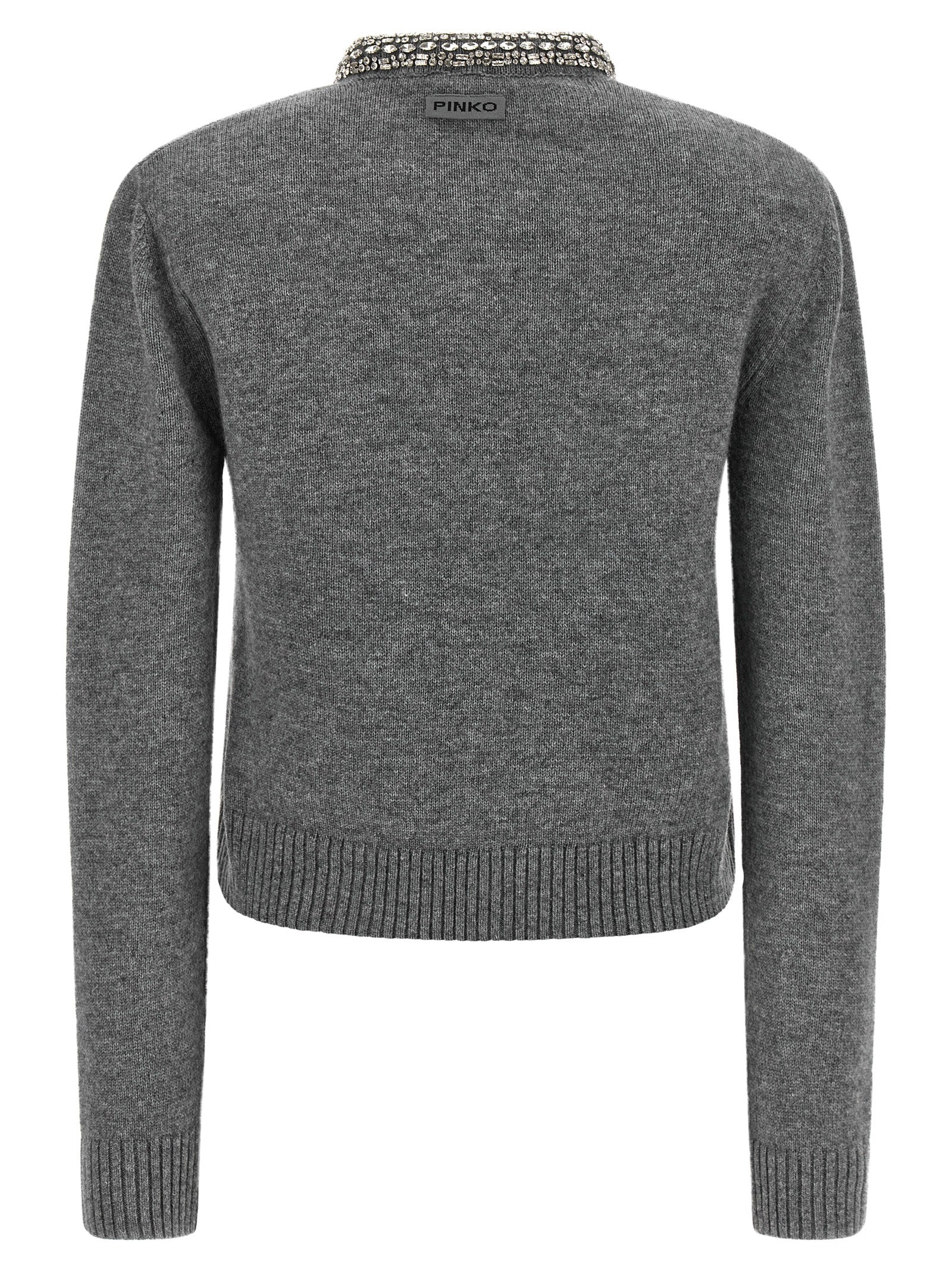 PINKO Gray Wool Cardigan