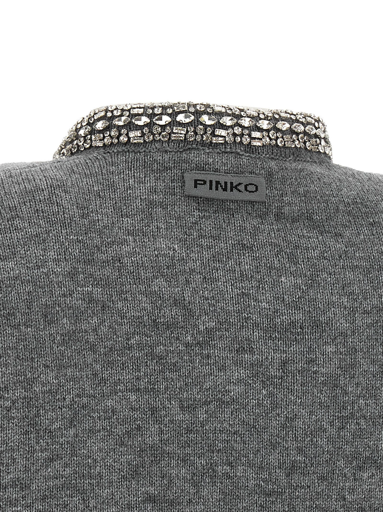 PINKO Gray Wool Cardigan
