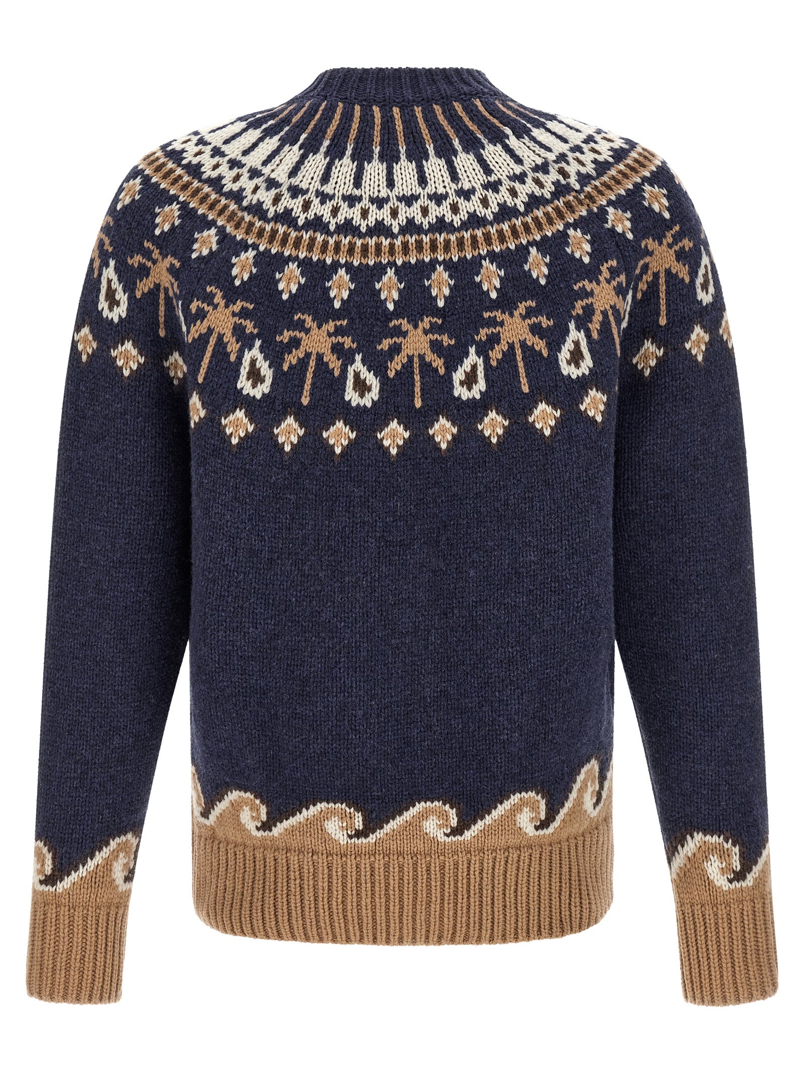 Alanui Blue Virgin Wool Cardigan