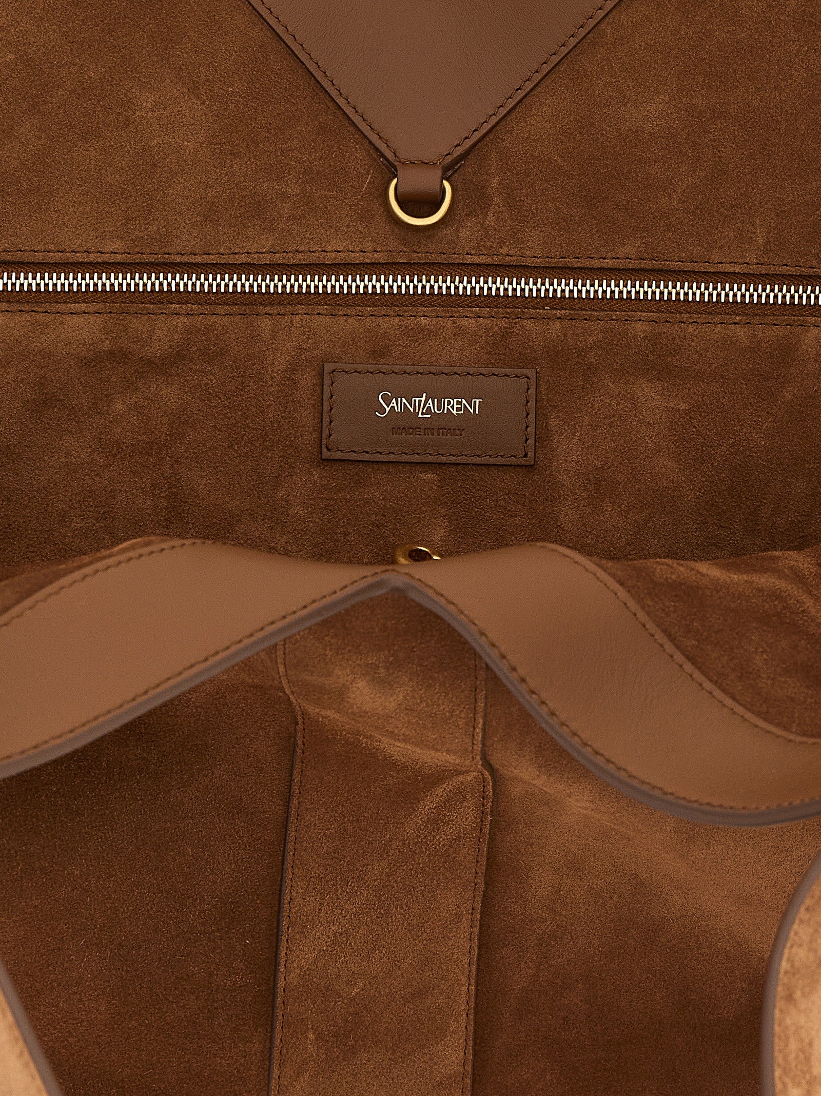Saint Laurent Brown Calfskin Tote Bag