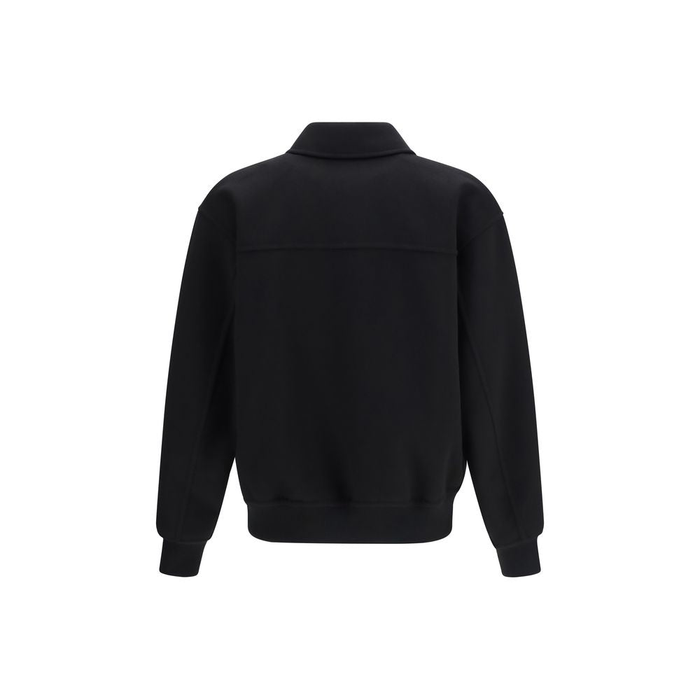 Ferragamo Black Wool Oves Aries Biker Jacket