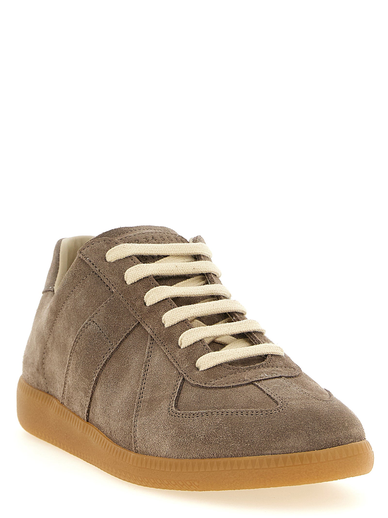 Maison Margiela Beige Calfskin Low Top Sneakers