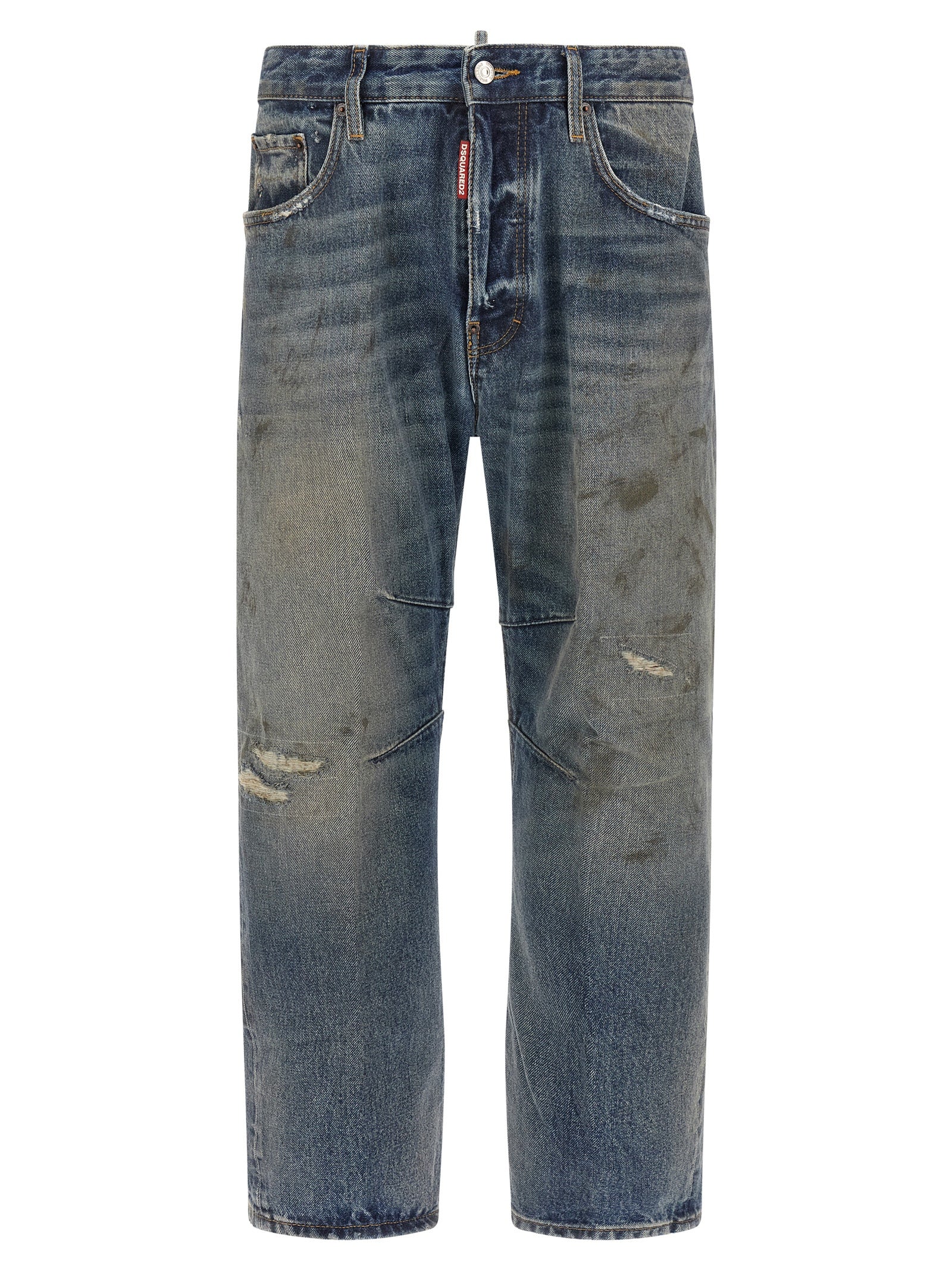 Dsquared² Blue Cotton Relaxed Fit Jeans