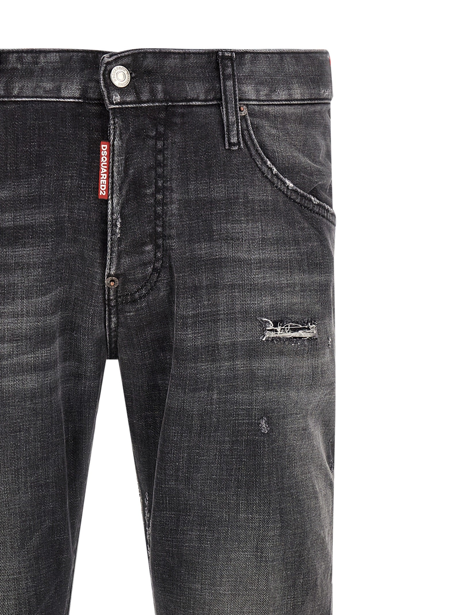 Dsquared² Gray Cotton Skinny Jeans