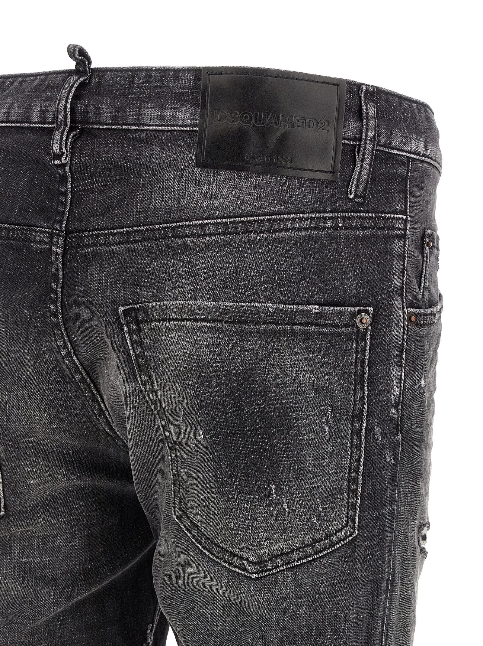 Dsquared² Gray Cotton Skinny Jeans