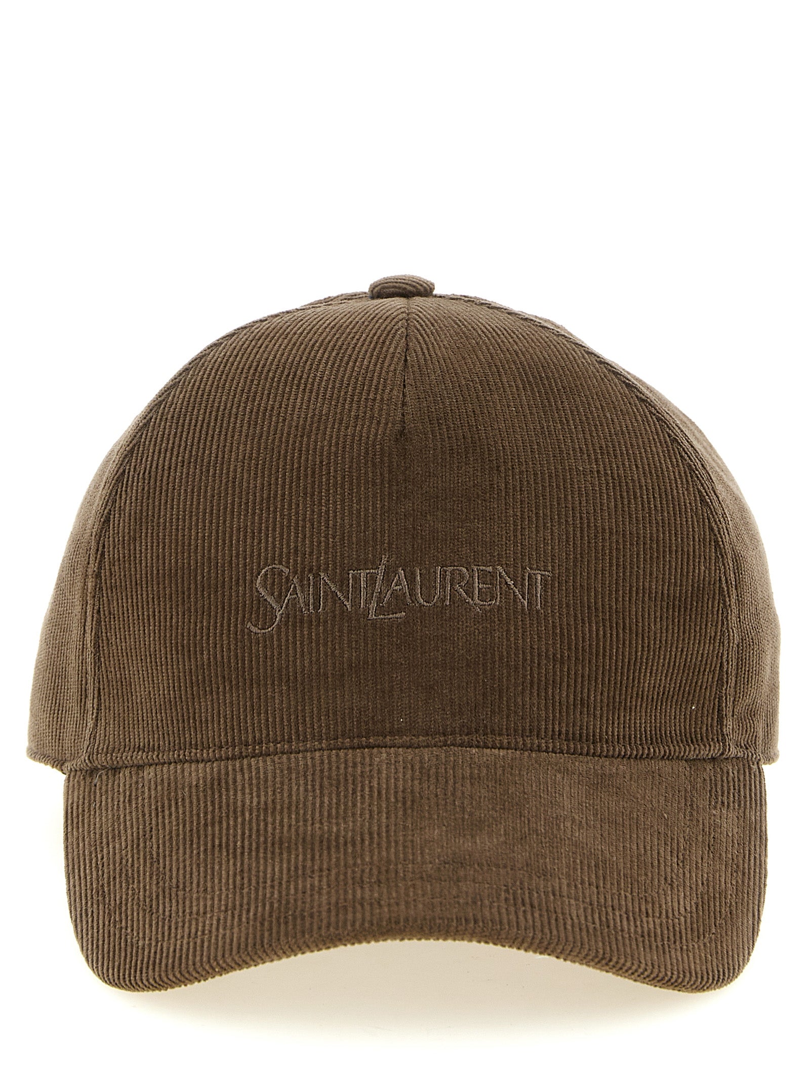 Saint Laurent Brown Cotton Cap (Baseball Hat)
