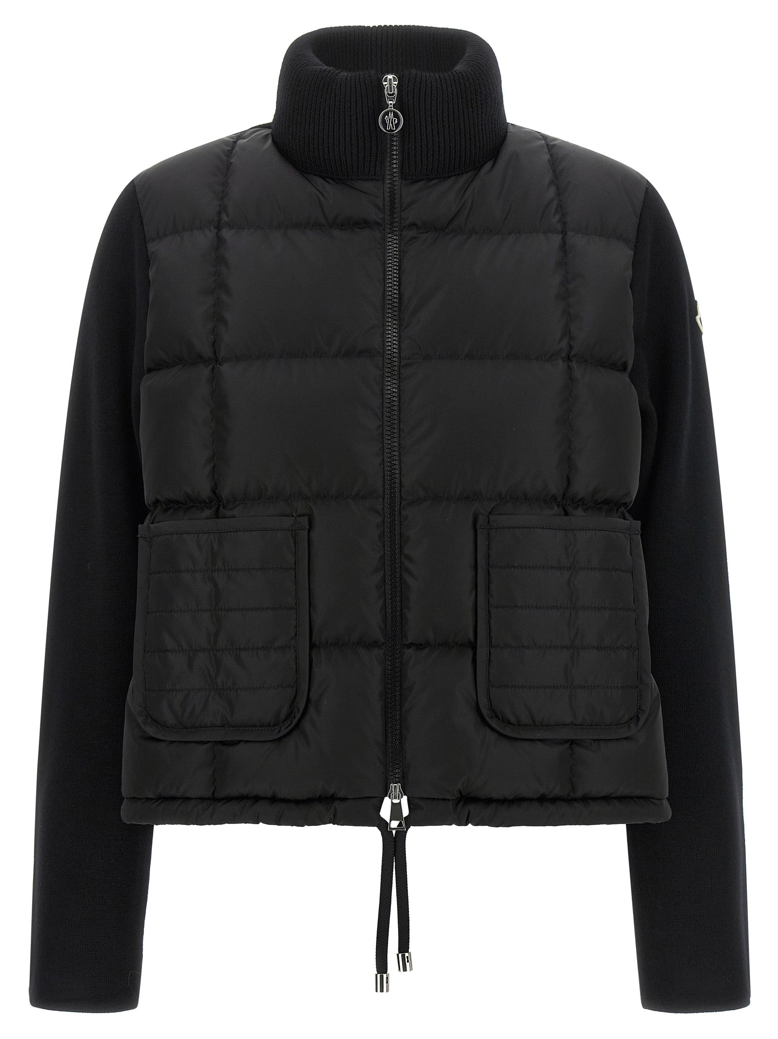 Moncler Black Virgin Wool Cardigan