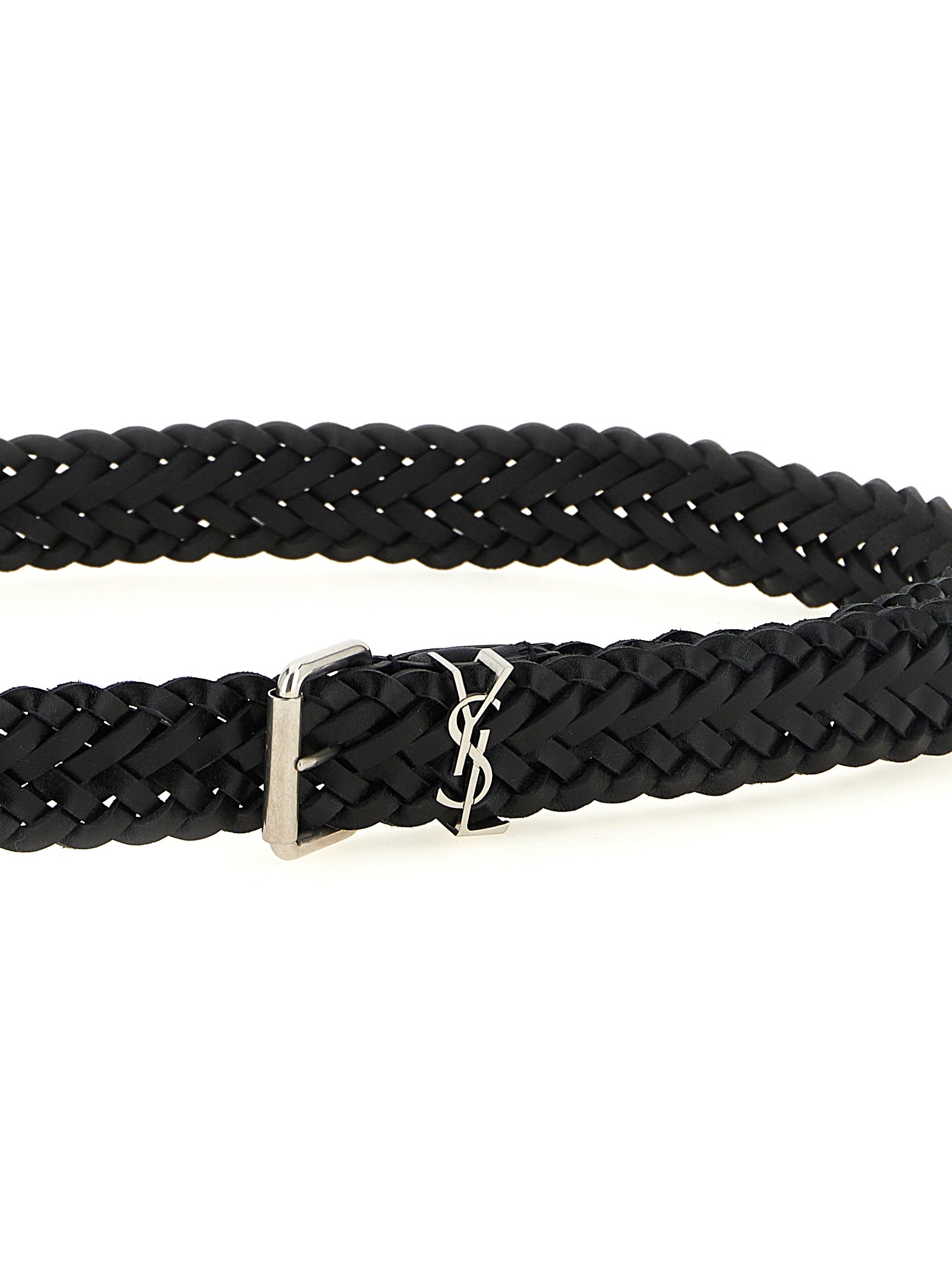 Saint Laurent Black Calfskin Regular Belt