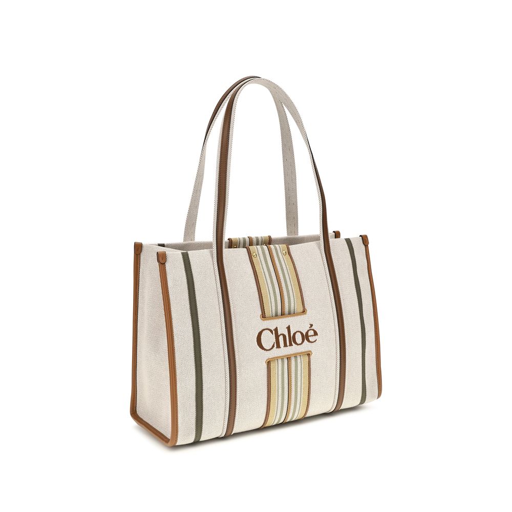 Chloé Beige Cotton Shoulder Bag