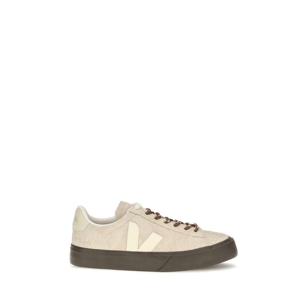 Veja Beige Suede Leather Low Top Sneakers
