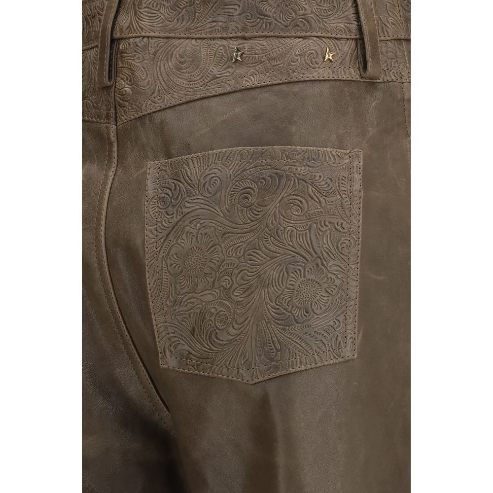 Golden Goose Brown Leather Pants