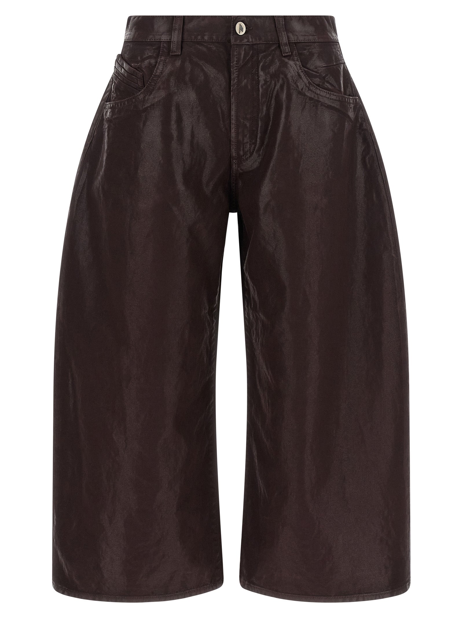 The Attico Purple Cotton Cropped Pants
