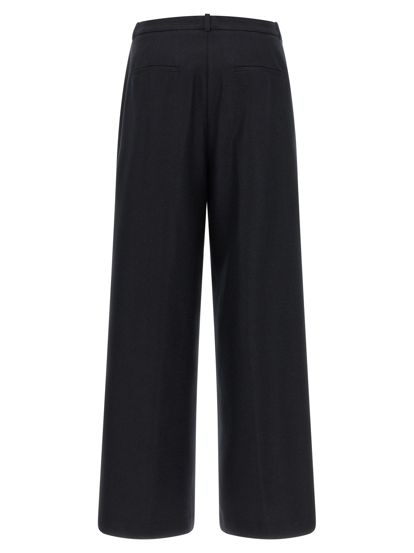 Peserico Blue Virgin Wool Casual Pants
