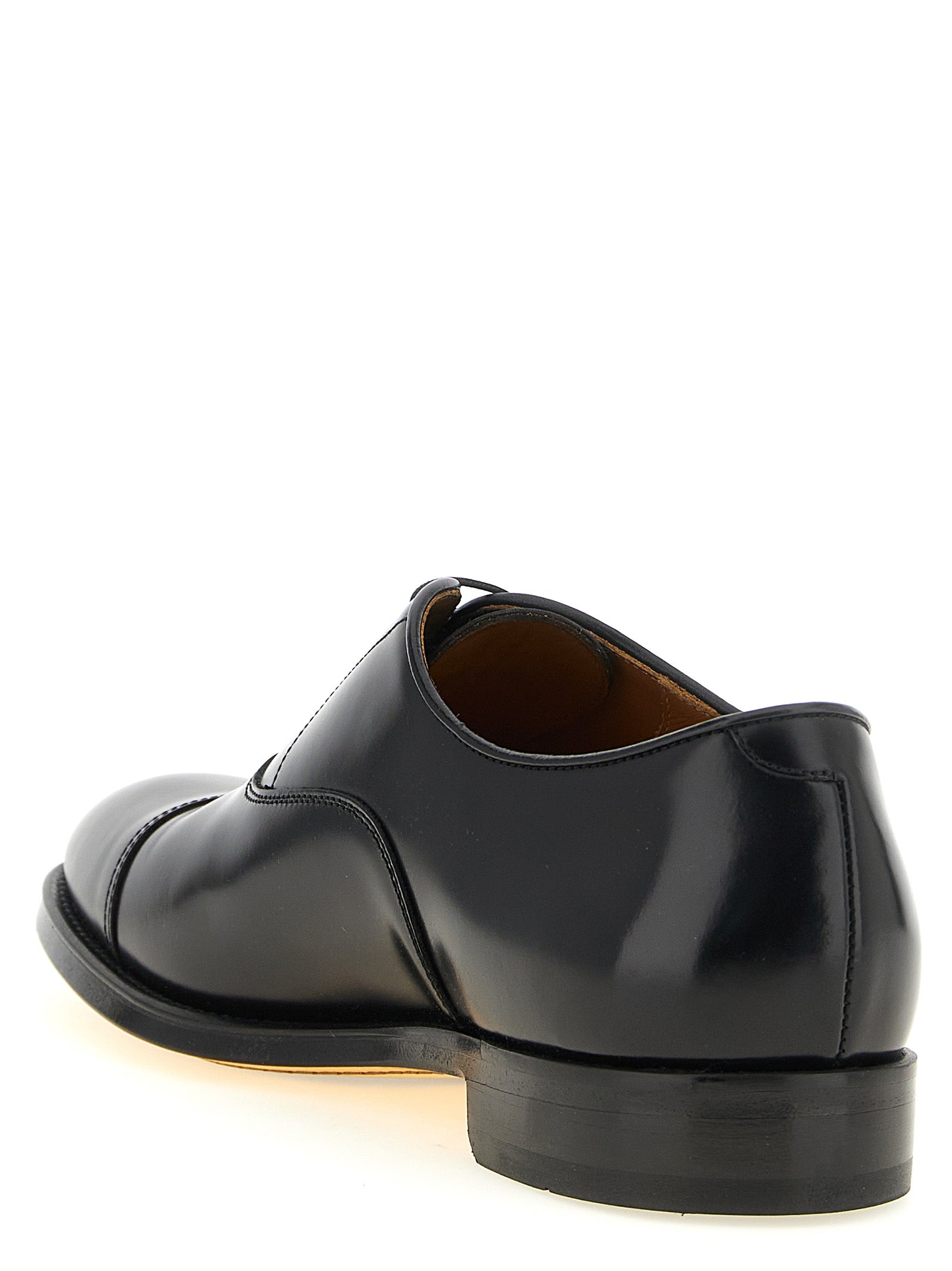 Doucal's Black Leather Oxfords And Derbies