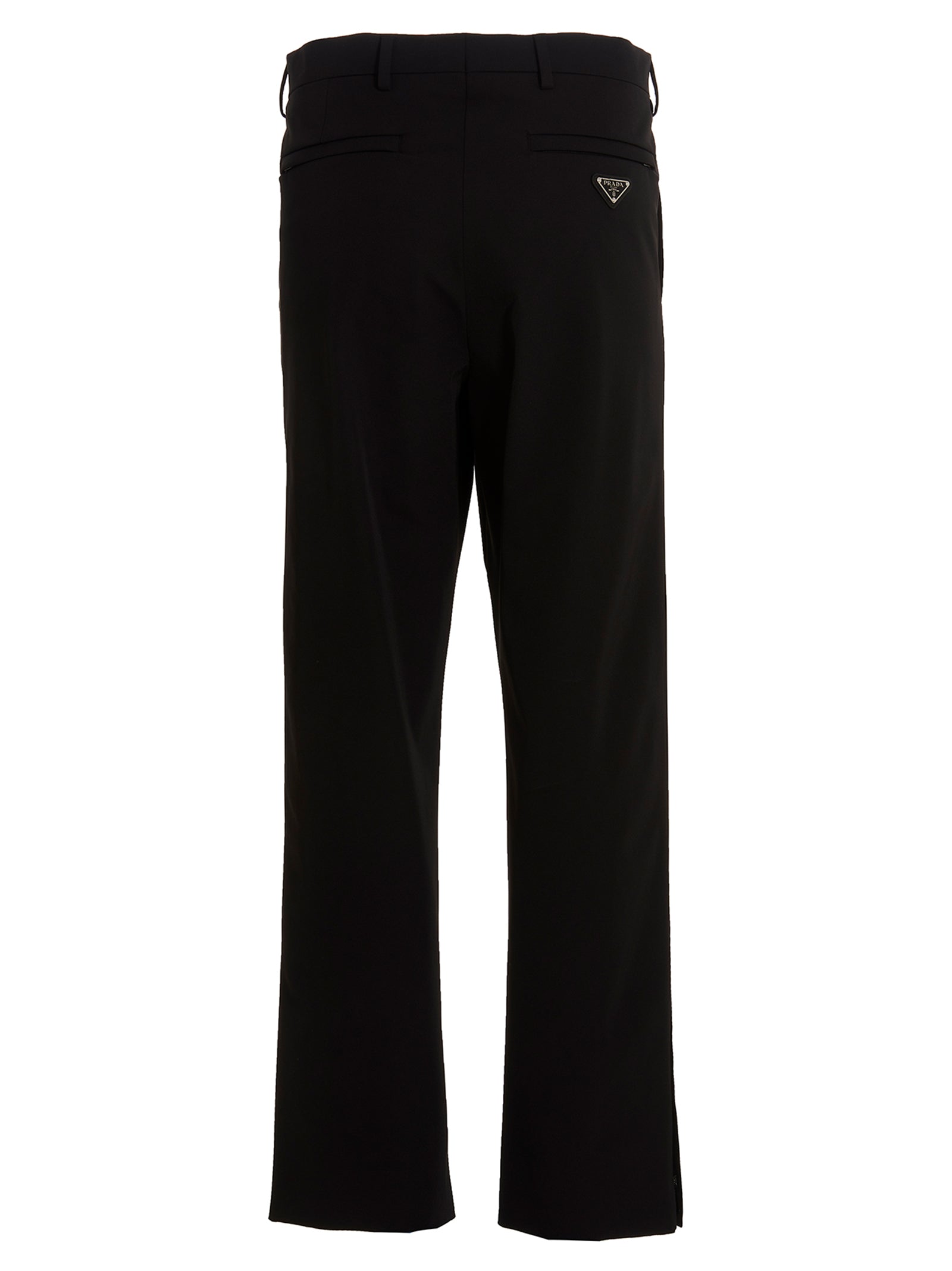 Prada Black Polyester Casual Pants