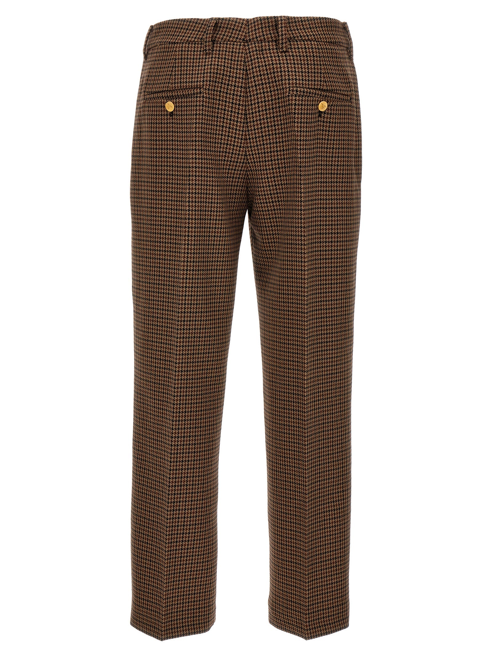 Prada Brown Virgin Wool Casual Pants