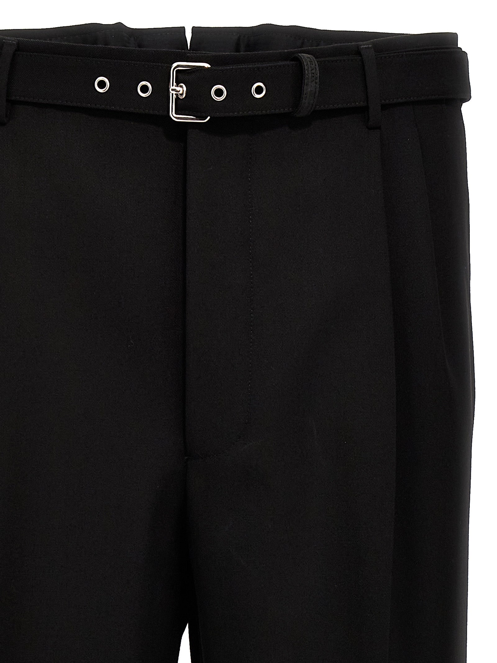 Prada Black Virgin Wool Dress Pants