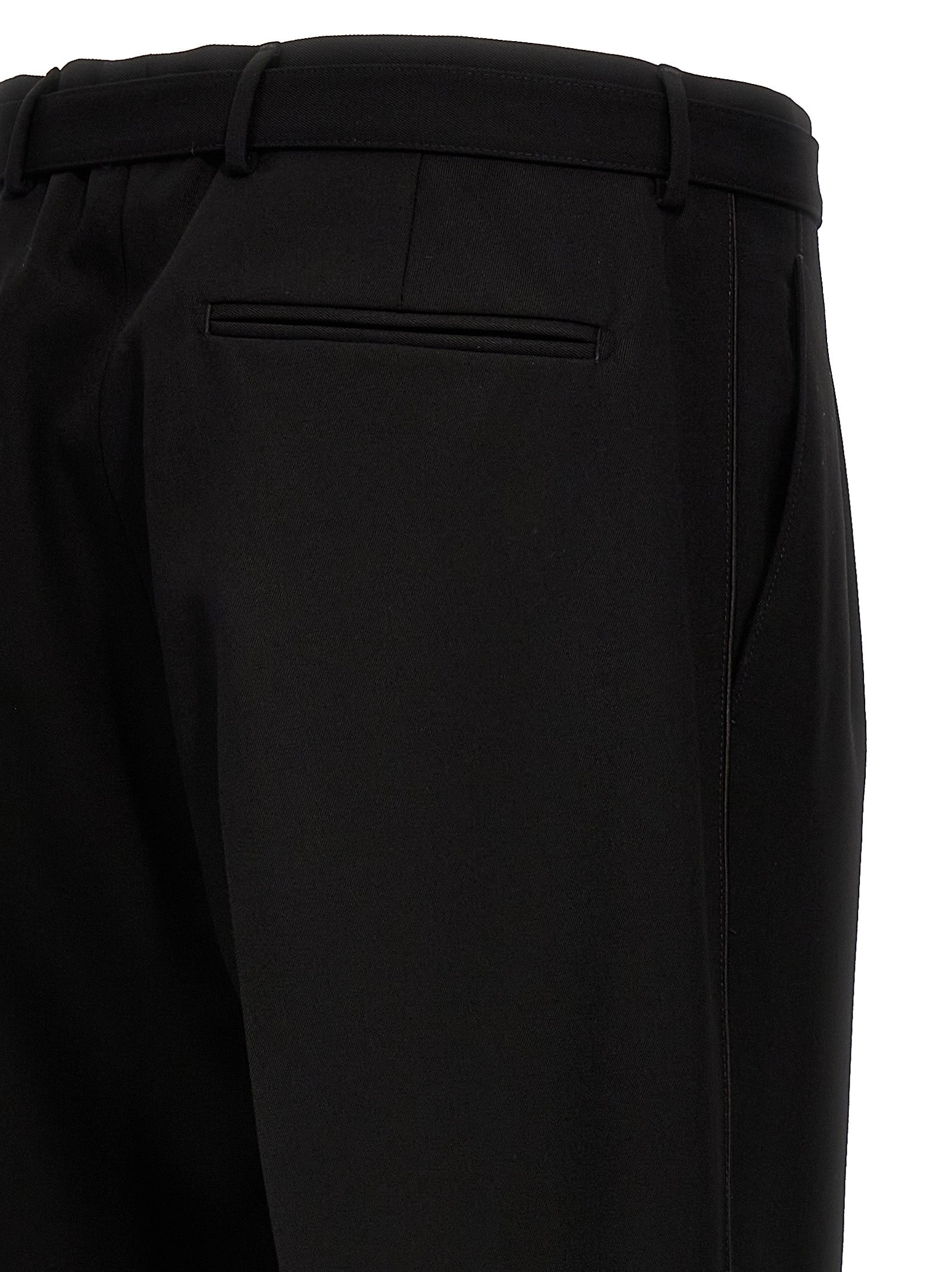 Prada Black Virgin Wool Dress Pants