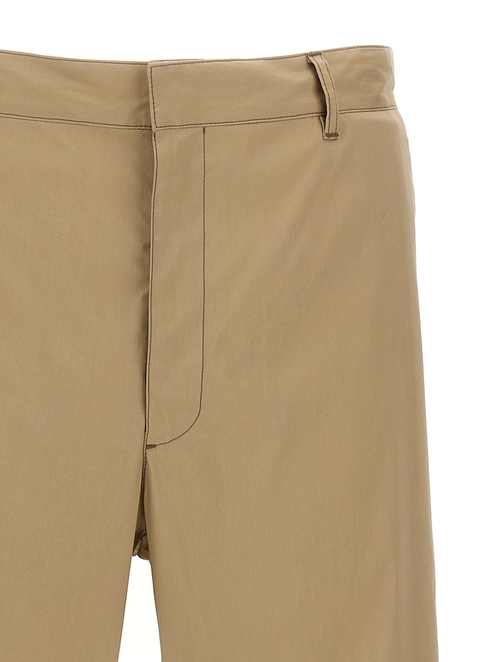 Prada Beige Cotton Casual Pants