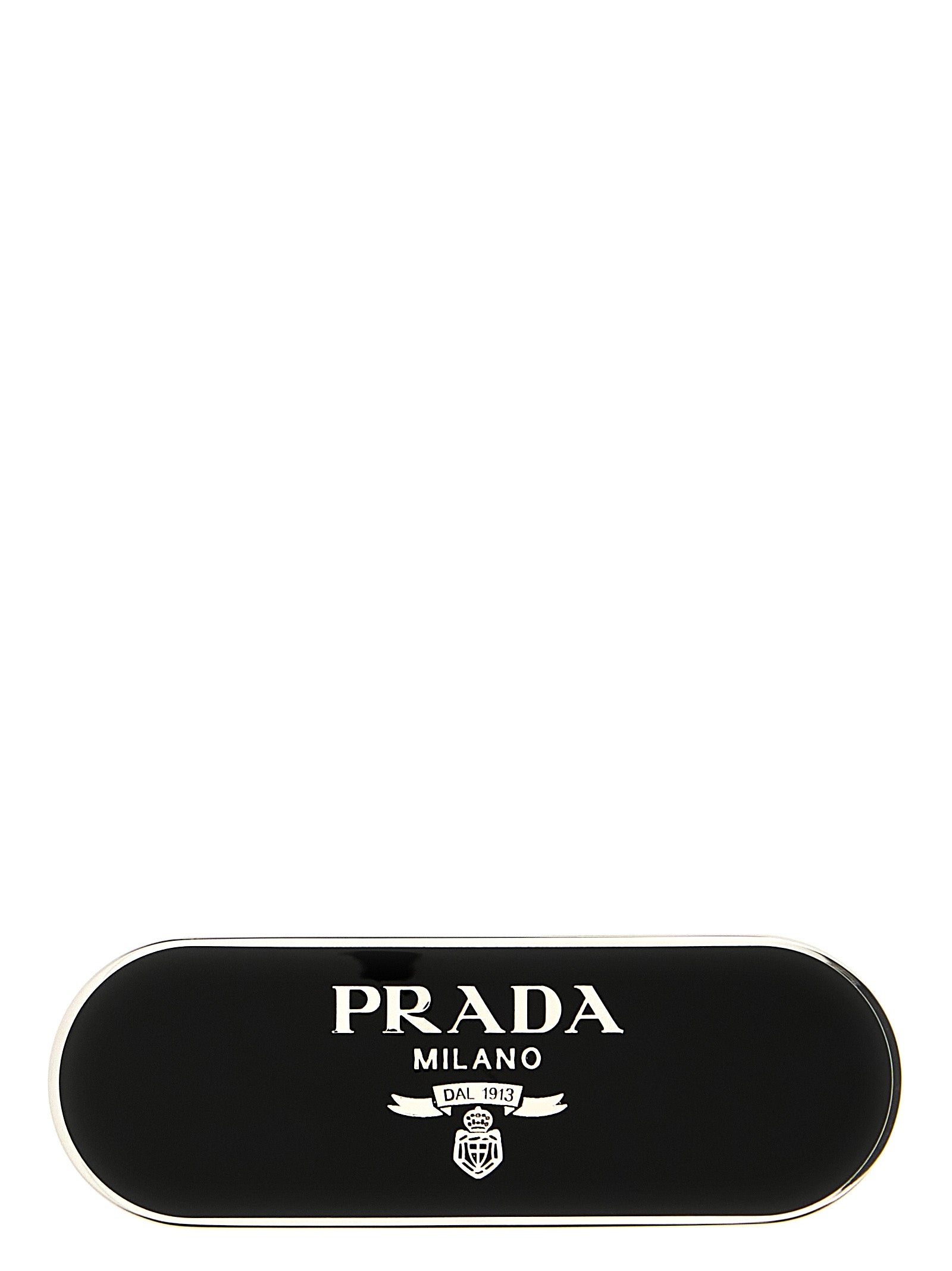 Prada Black Stainless Steel Hair Clip