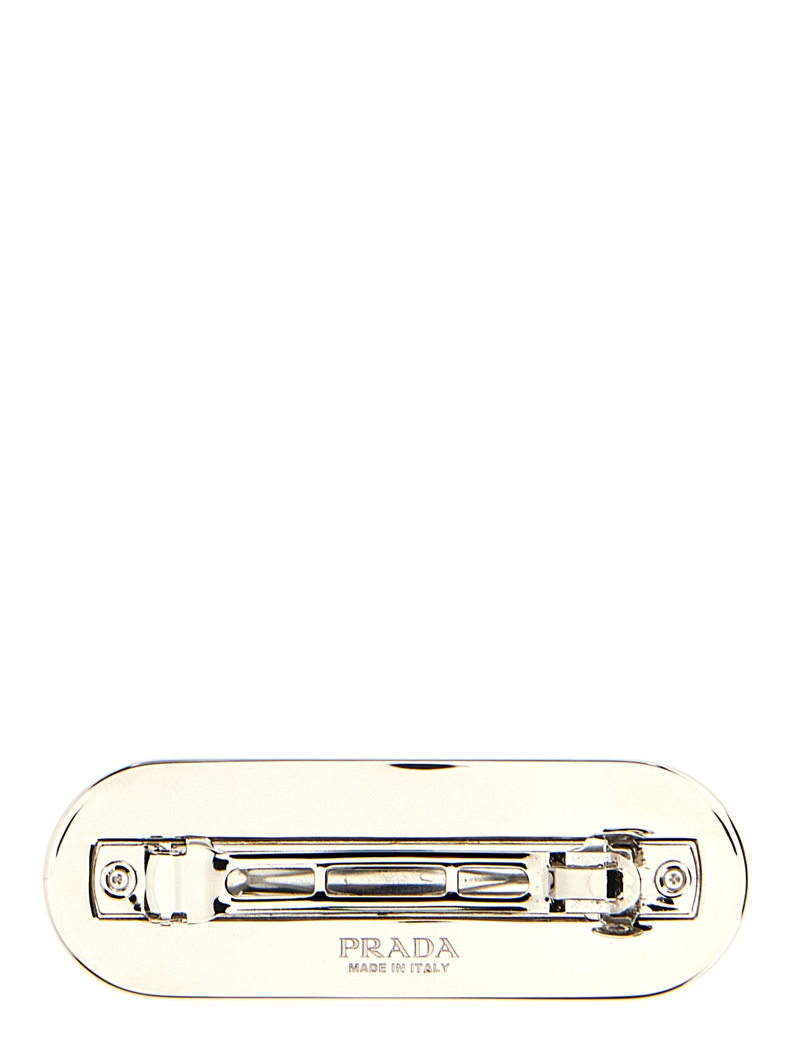Prada Black Stainless Steel Hair Clip