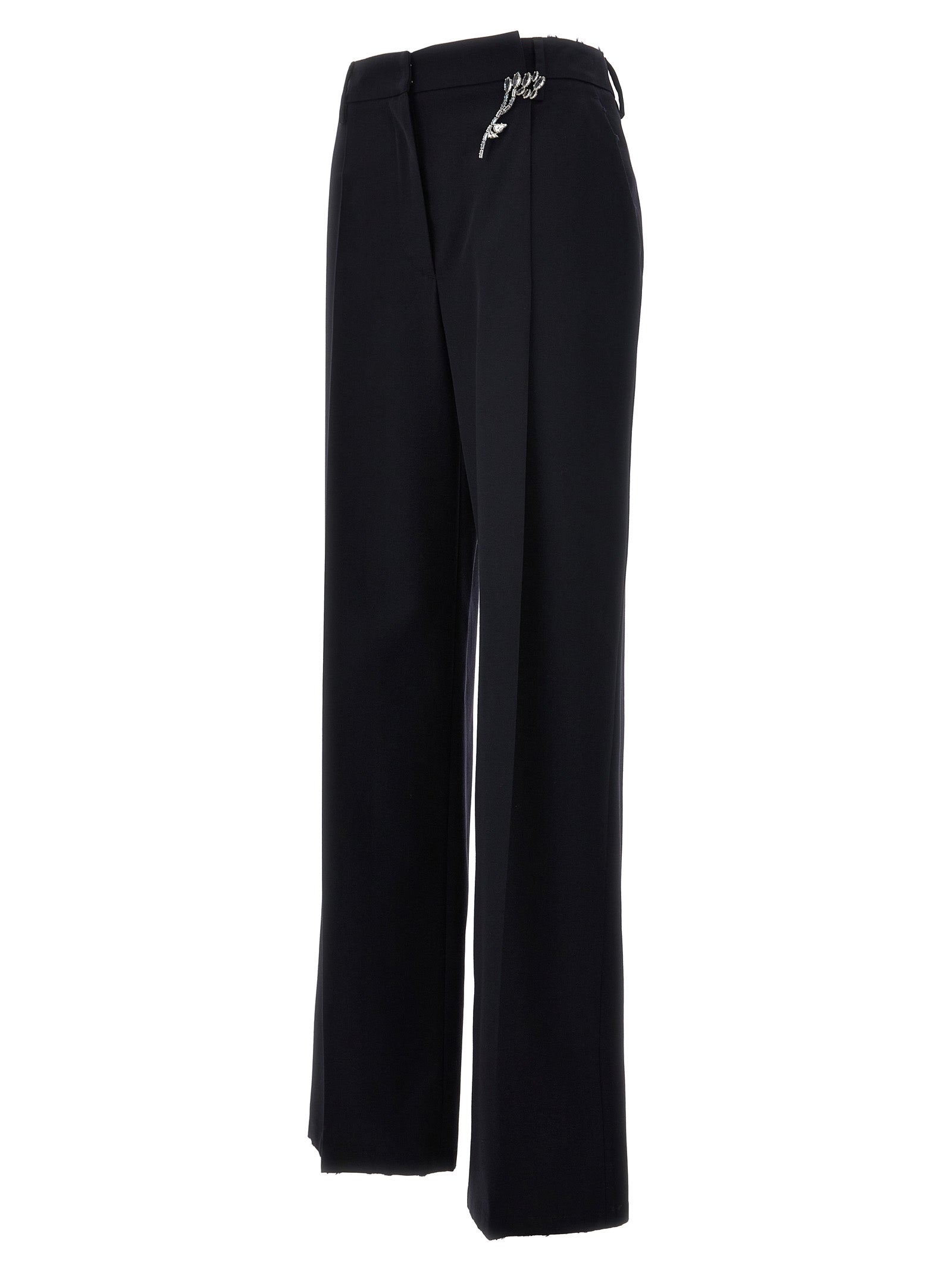 Prada Blue Wool Casual Pants
