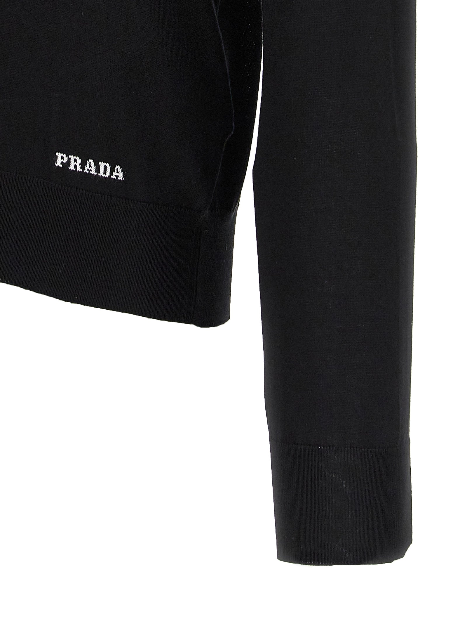 Prada Black Silk Cardigan