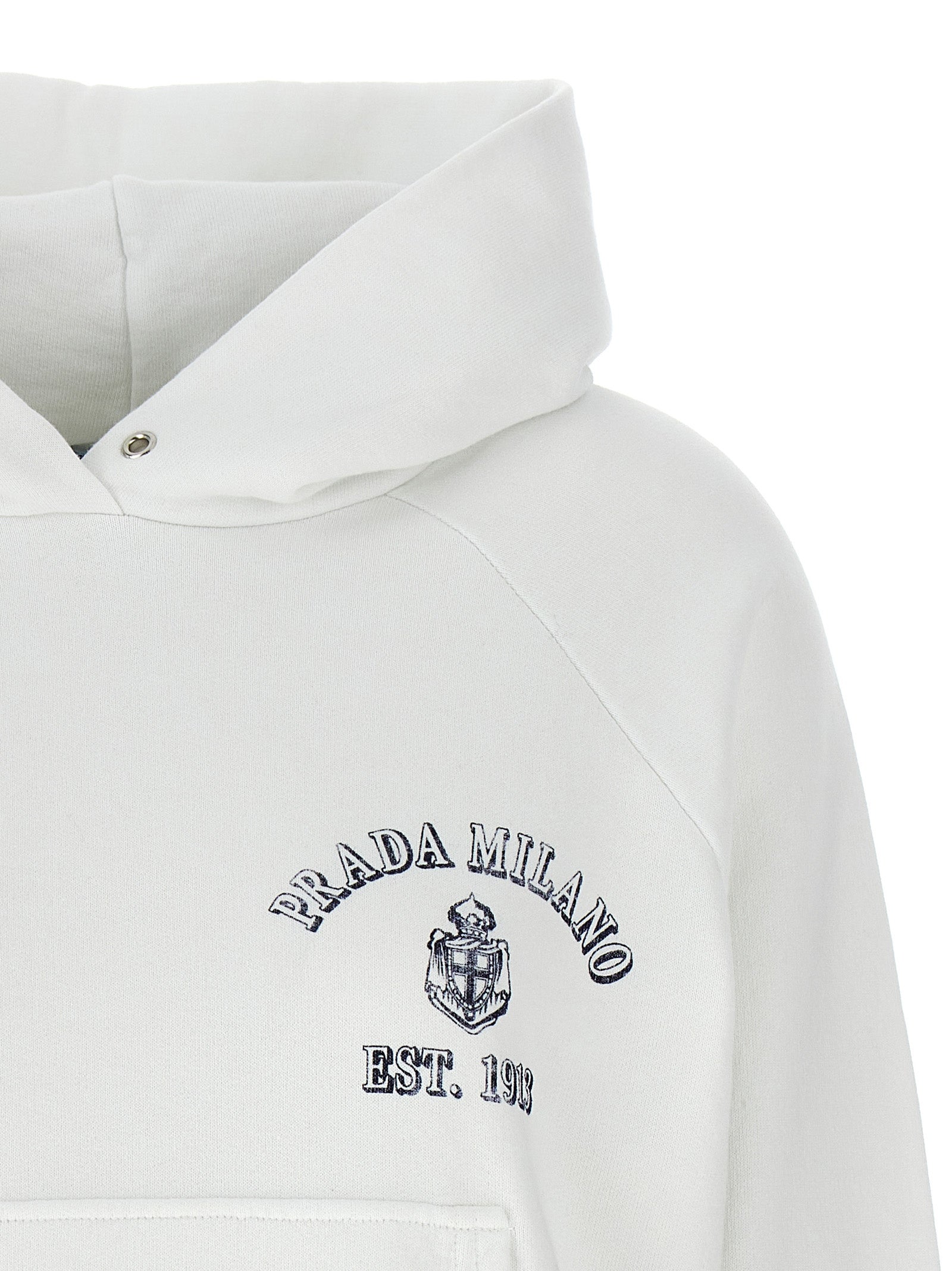 Prada White Cotton Sweatshirt