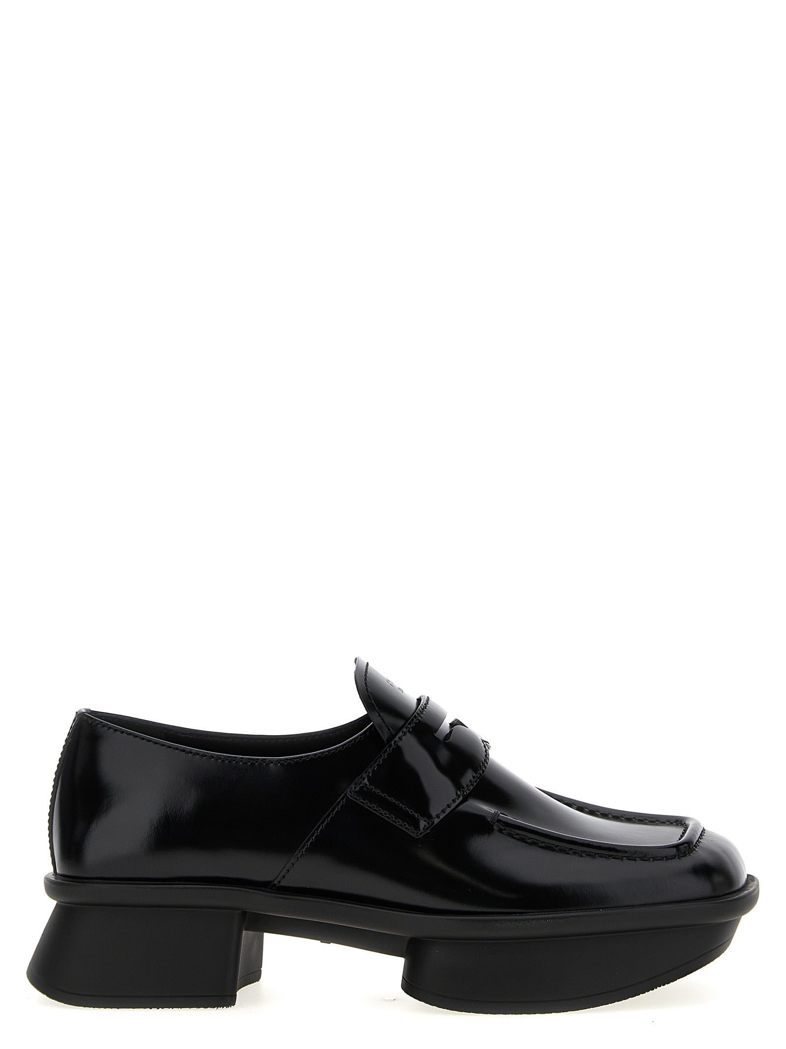 Prada Black Calfskin Slip-On Loafers