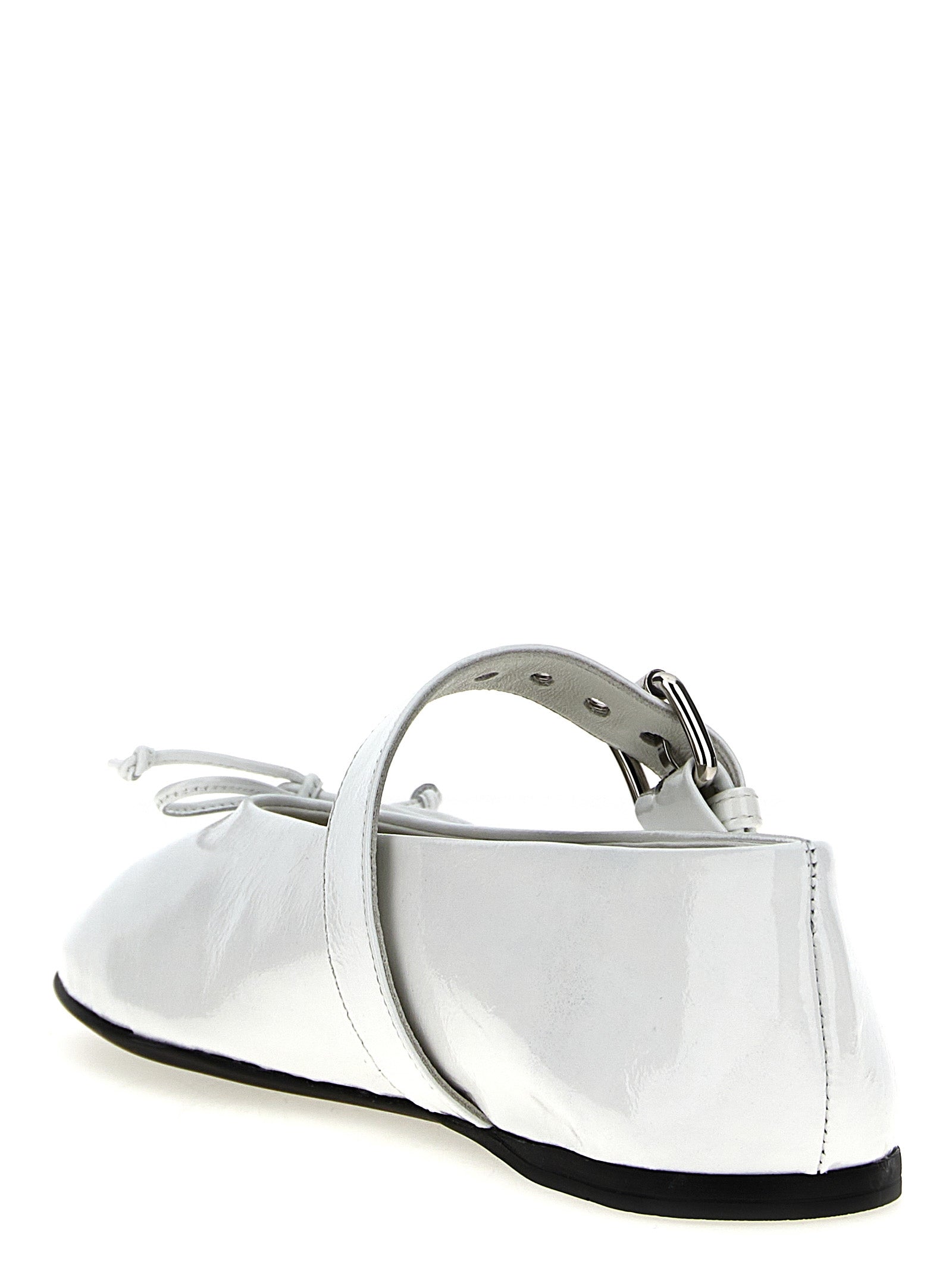 Miu Miu White Calfskin Ballet Flats