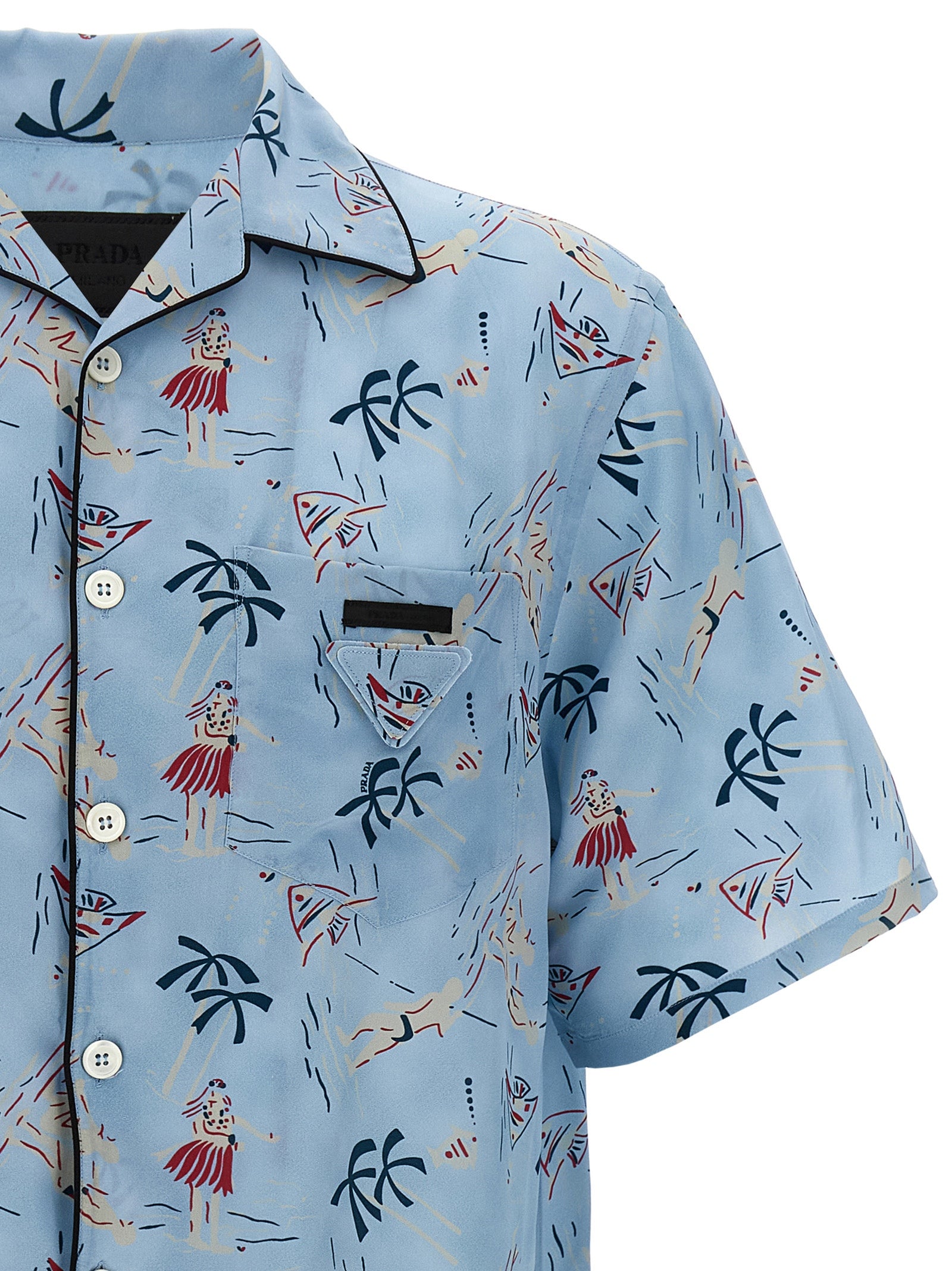 Prada Blue Viscose Blouse