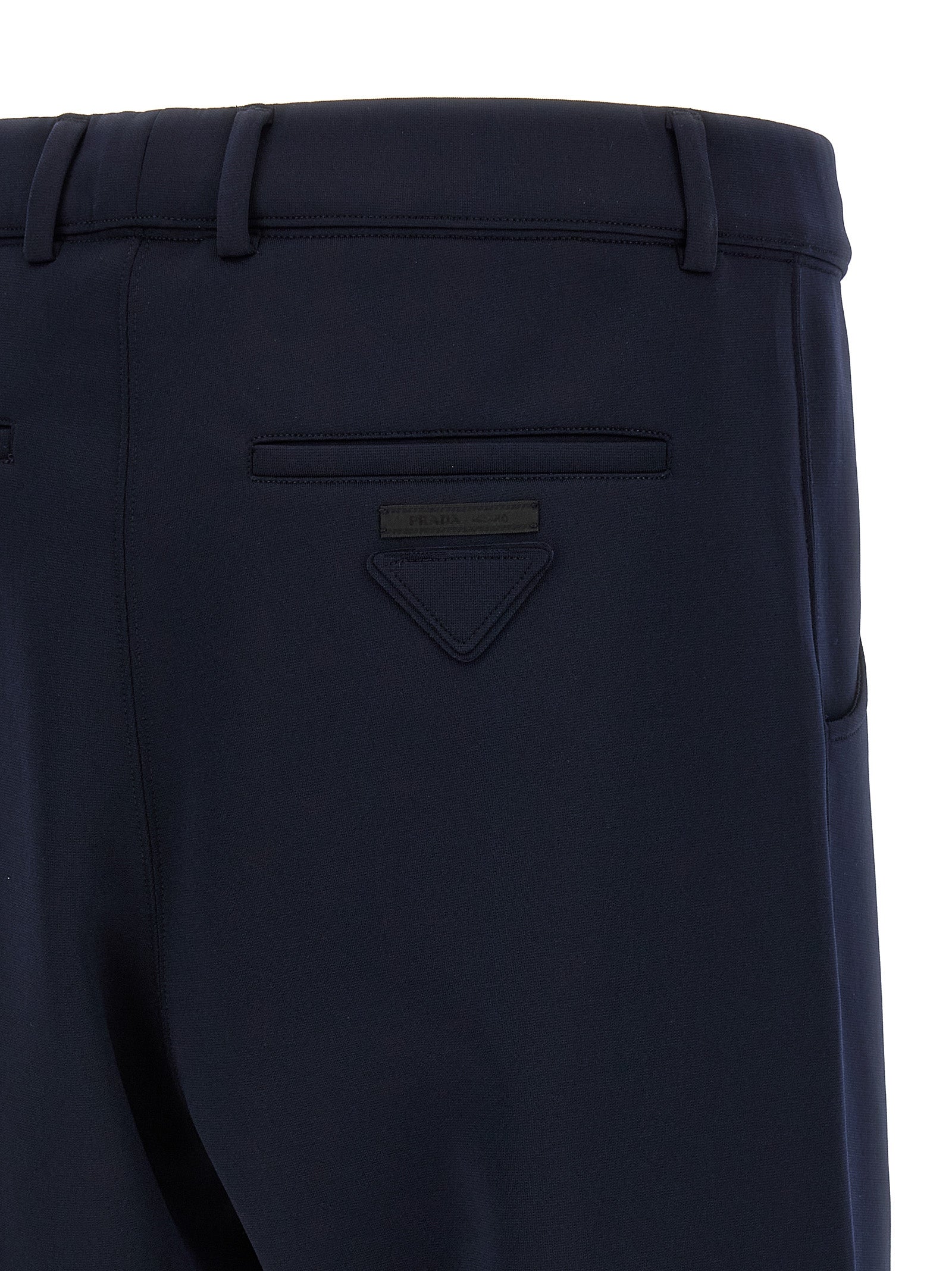 Prada Blue Polyester Casual Pants
