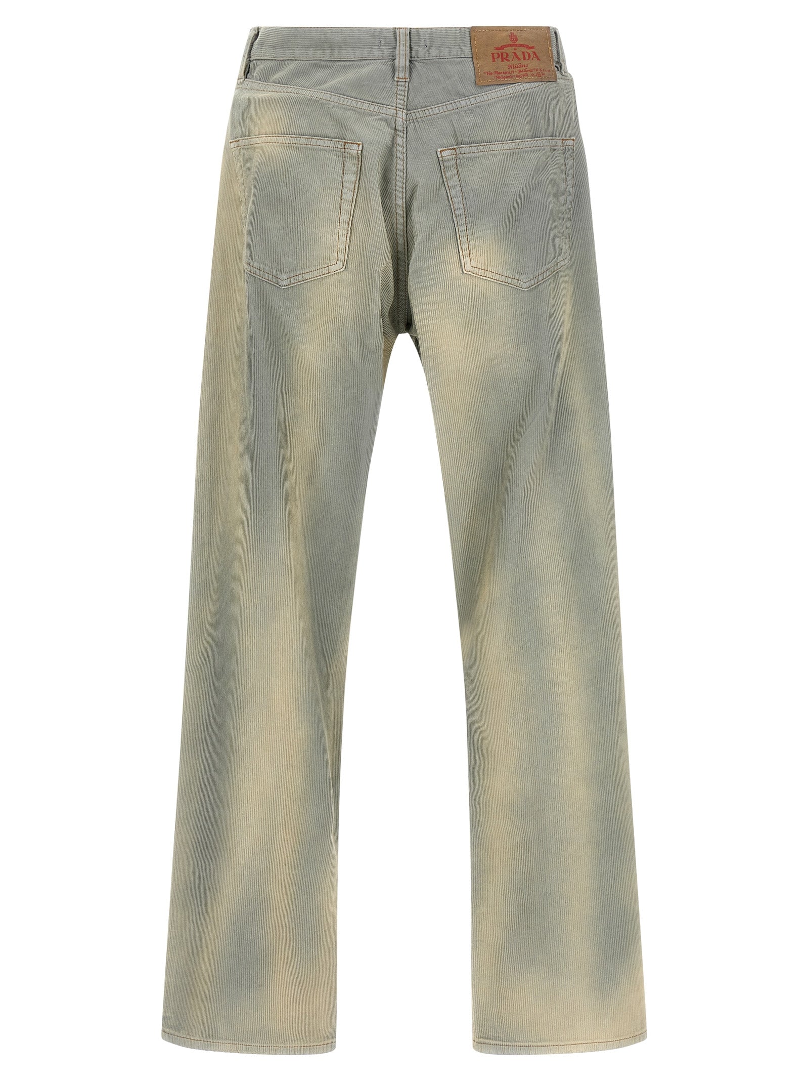 Prada Blue Cotton Casual Pants