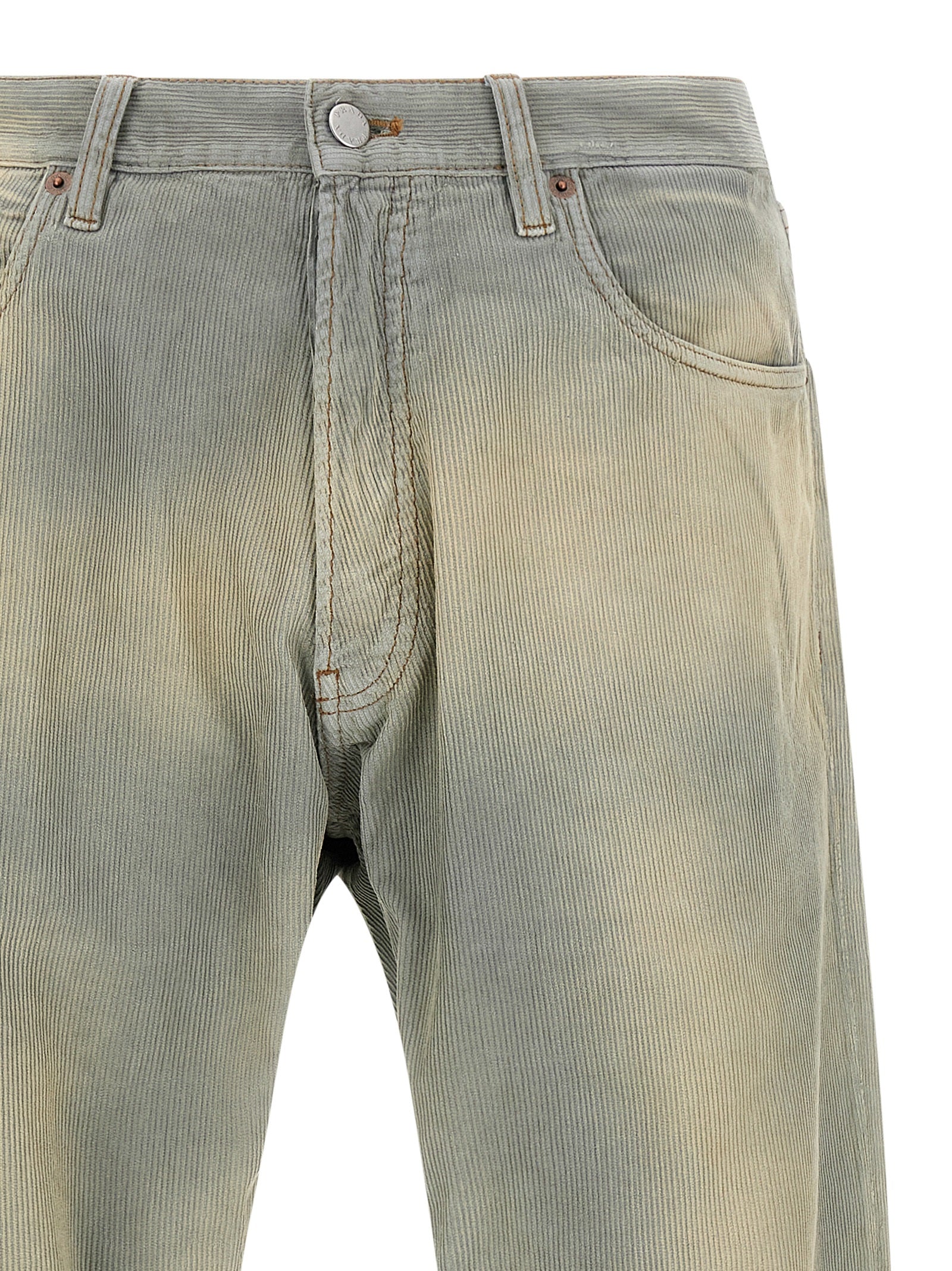 Prada Blue Cotton Casual Pants
