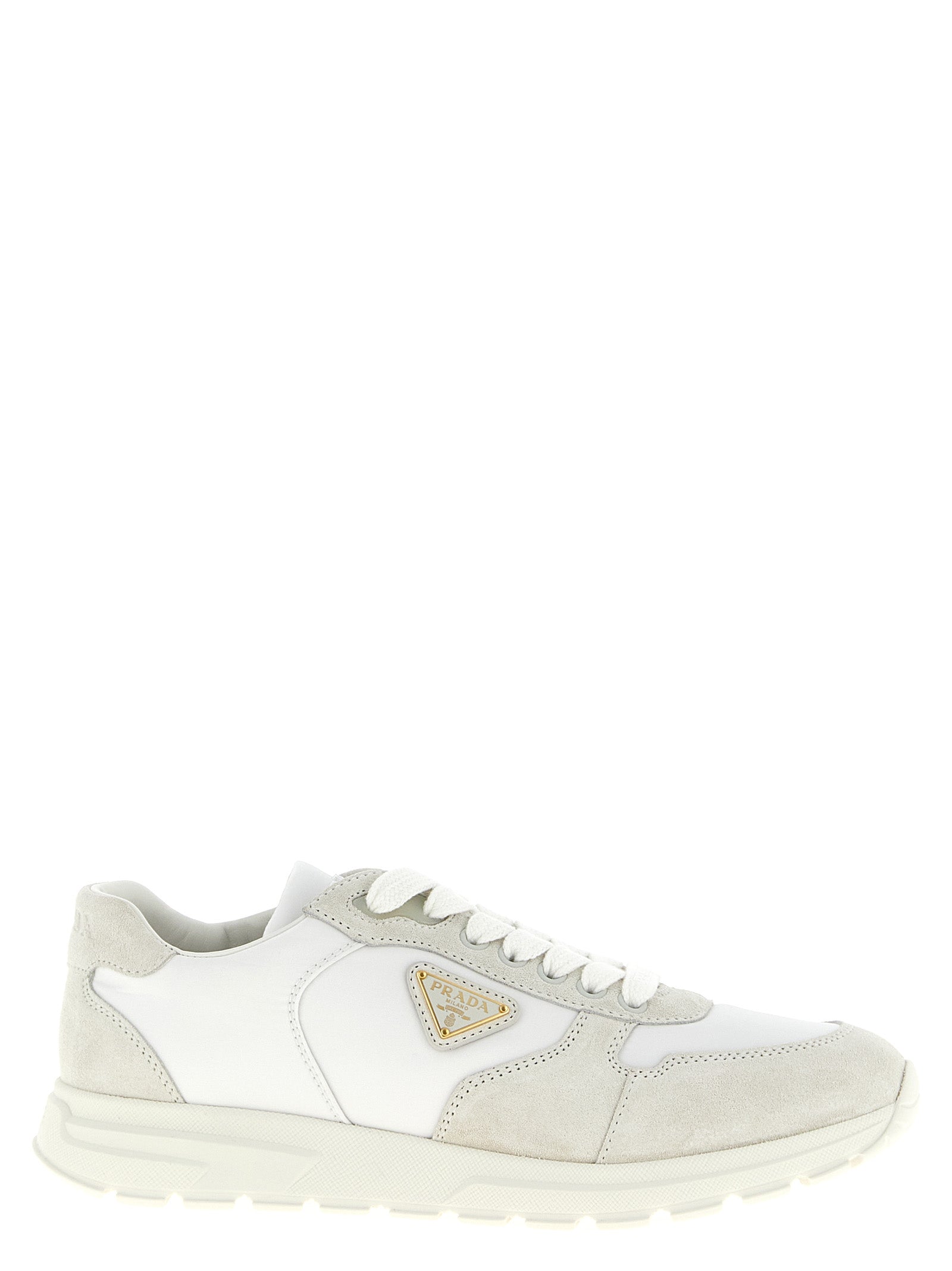 Prada White Polyamide Low Top Sneakers