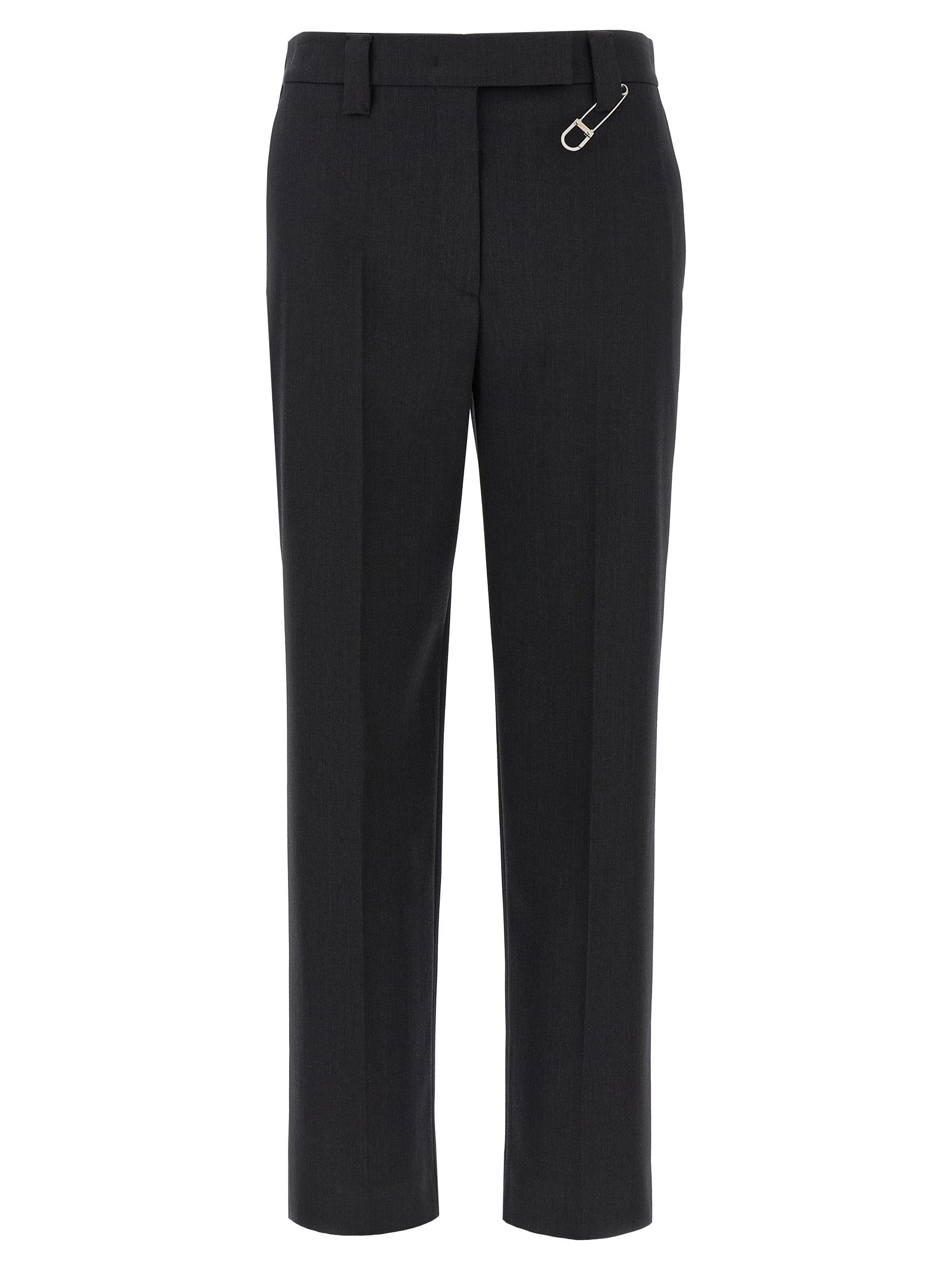 Prada Gray Virgin Wool Dress Pants