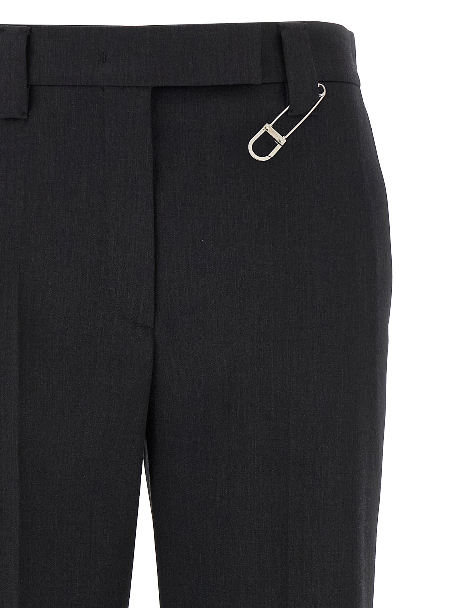 Prada Gray Virgin Wool Dress Pants