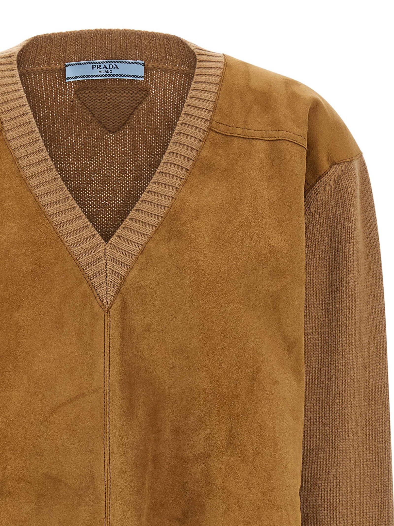 Prada Brown Virgin Wool Cardigan