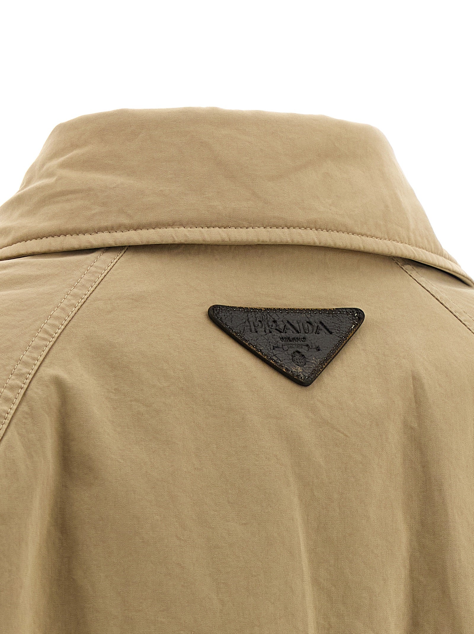 Prada Beige Cotton Full-Length Jacket