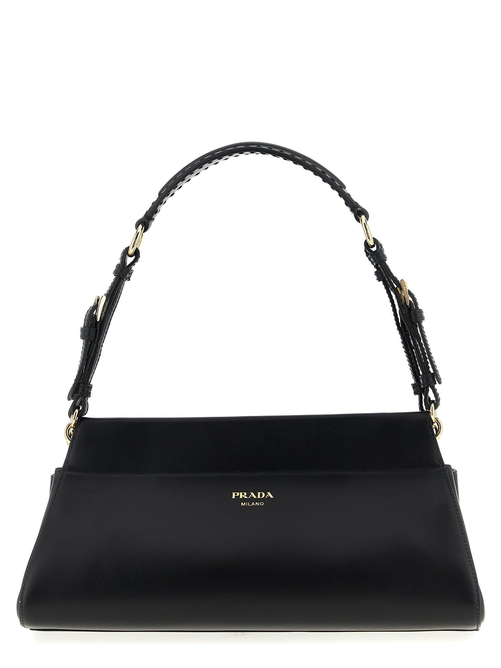 Prada Black Calfskin Shoulder Bag