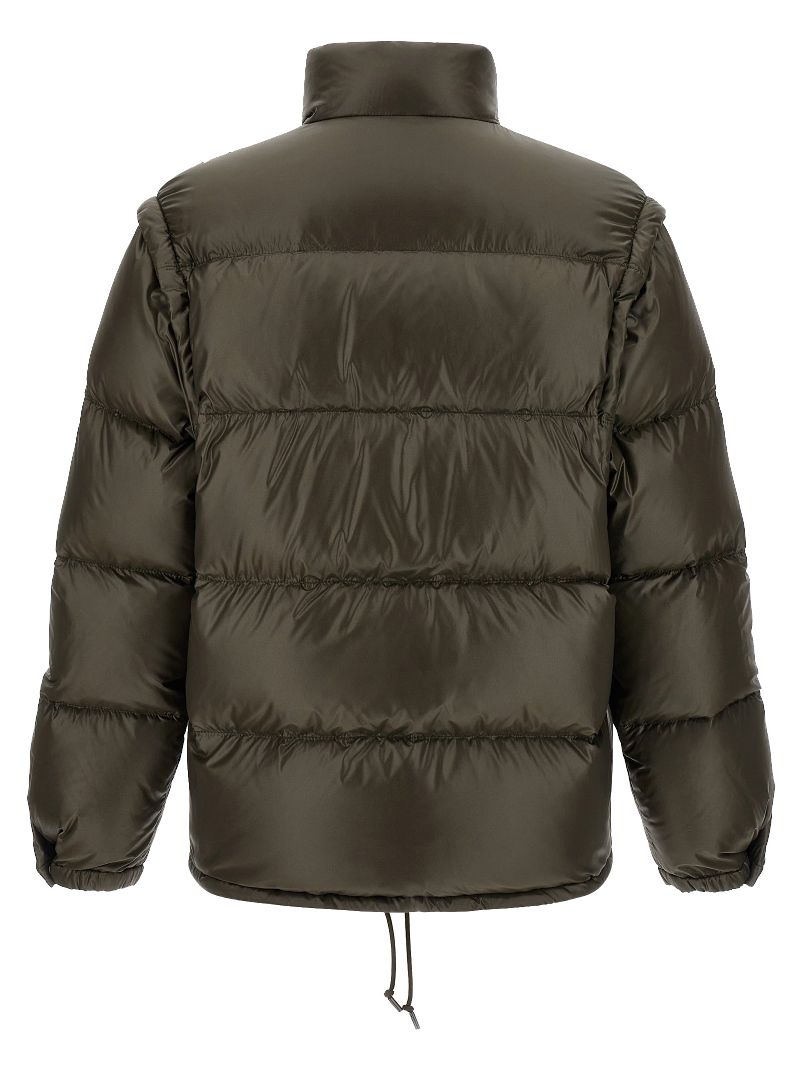 Prada Gray Recycled Polyamide Full-Length Jacket