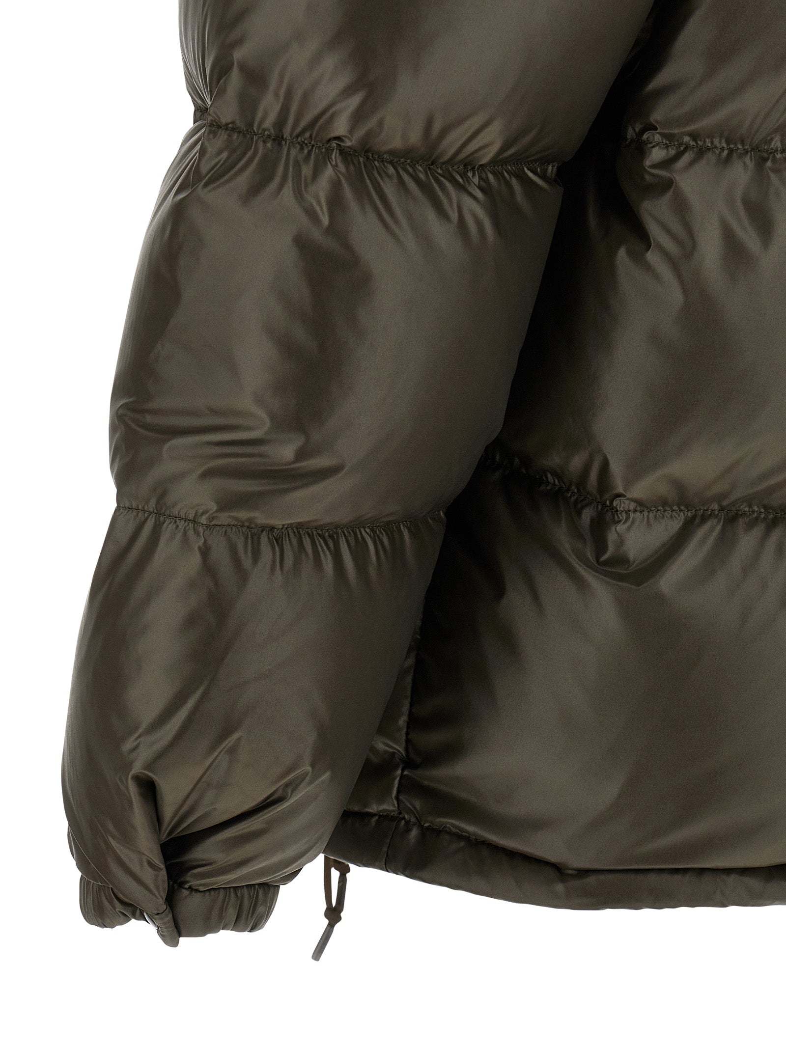 Prada Gray Recycled Polyamide Full-Length Jacket