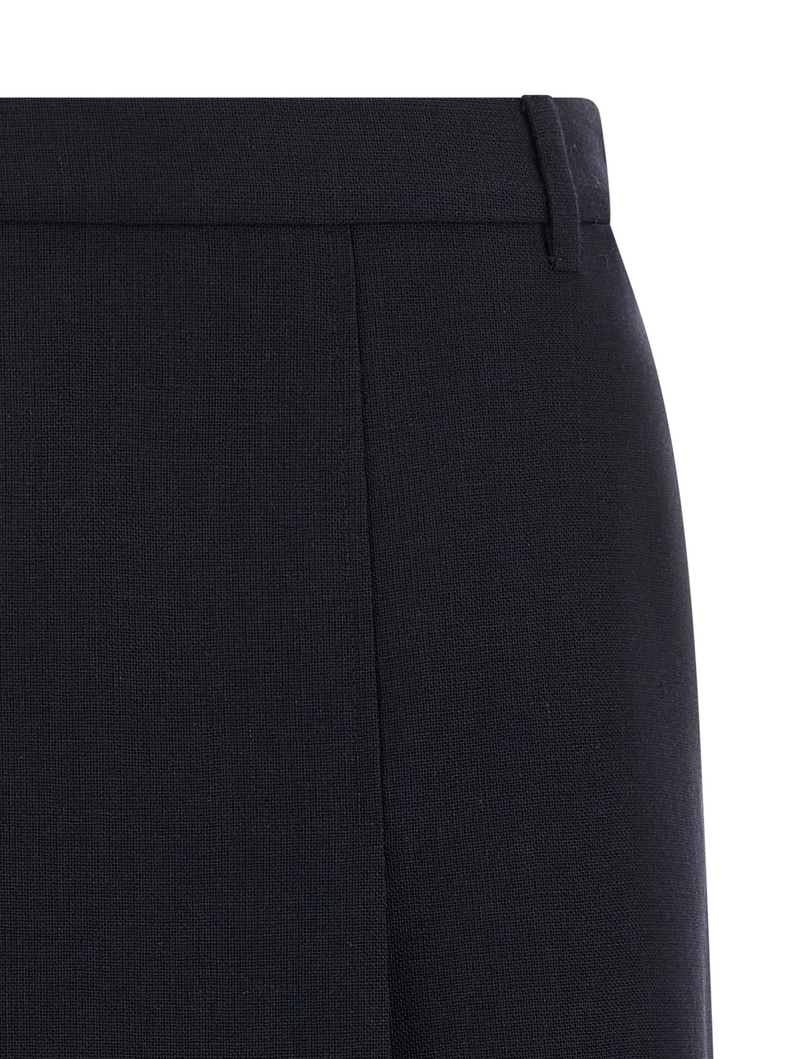 Prada Blue Virgin Wool Midi Skirt