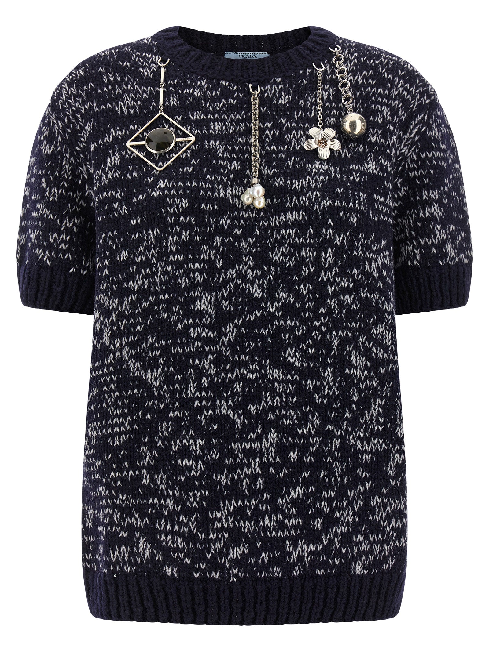 Prada Multicolor Virgin Wool Cardigan