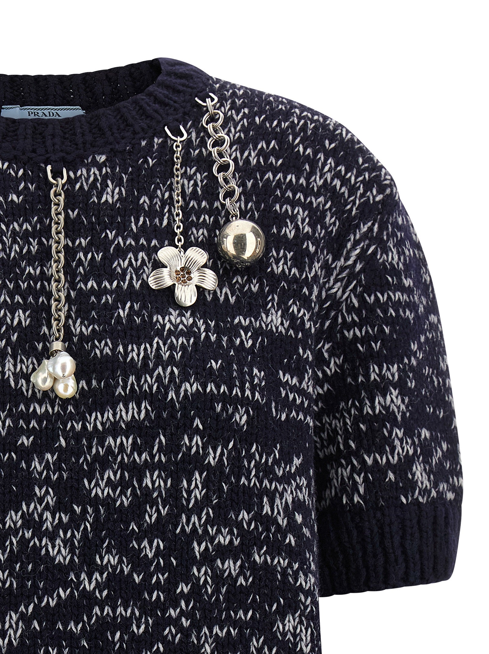 Prada Multicolor Virgin Wool Cardigan