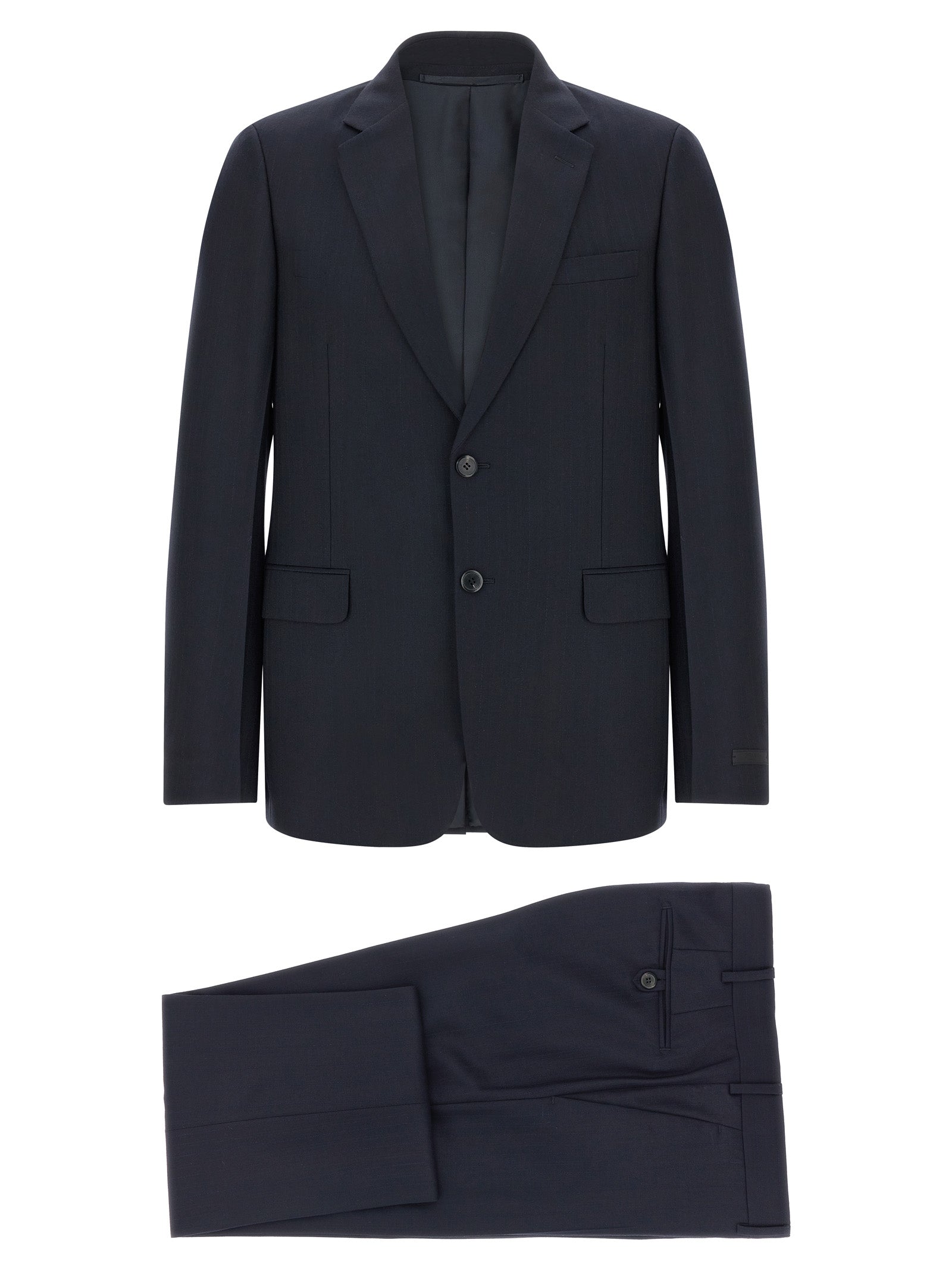 Prada Blue Virgin Wool Two-Piece Suit