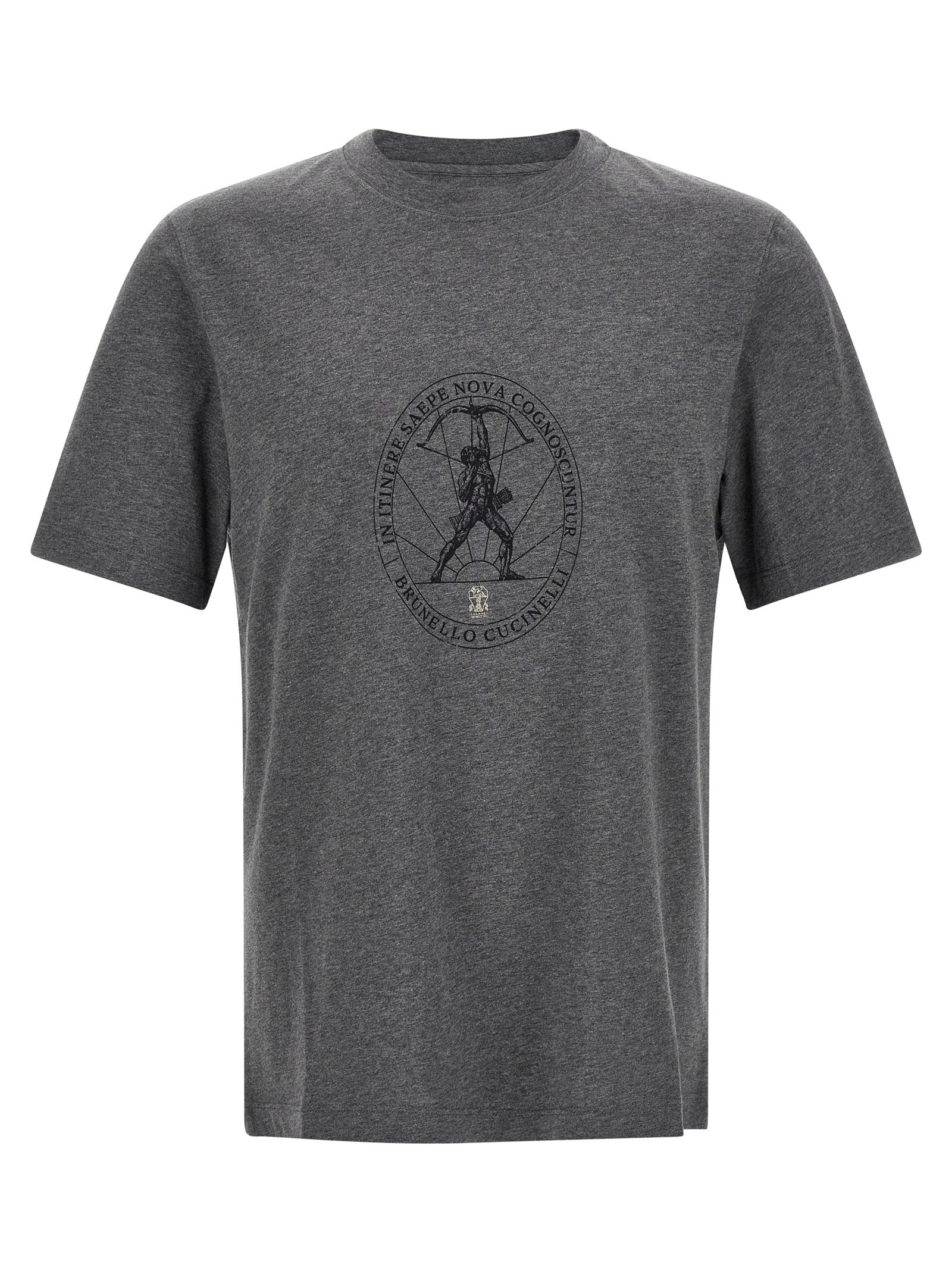 Brunello Cucinelli Gray Cotton T-Shirt