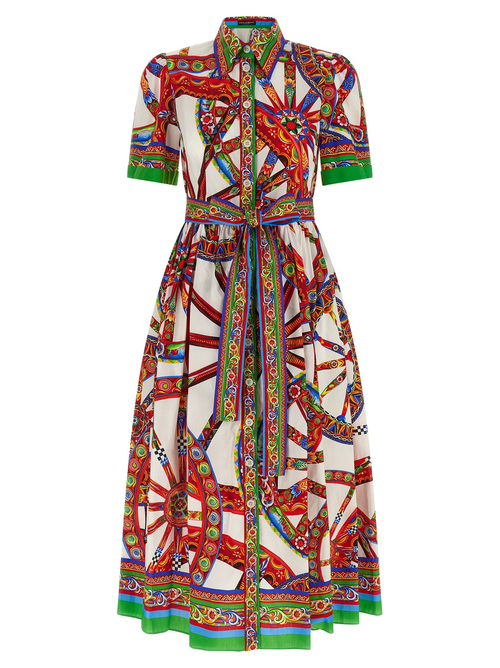 Dolce & Gabbana Multicolor Cotton Midi Dress