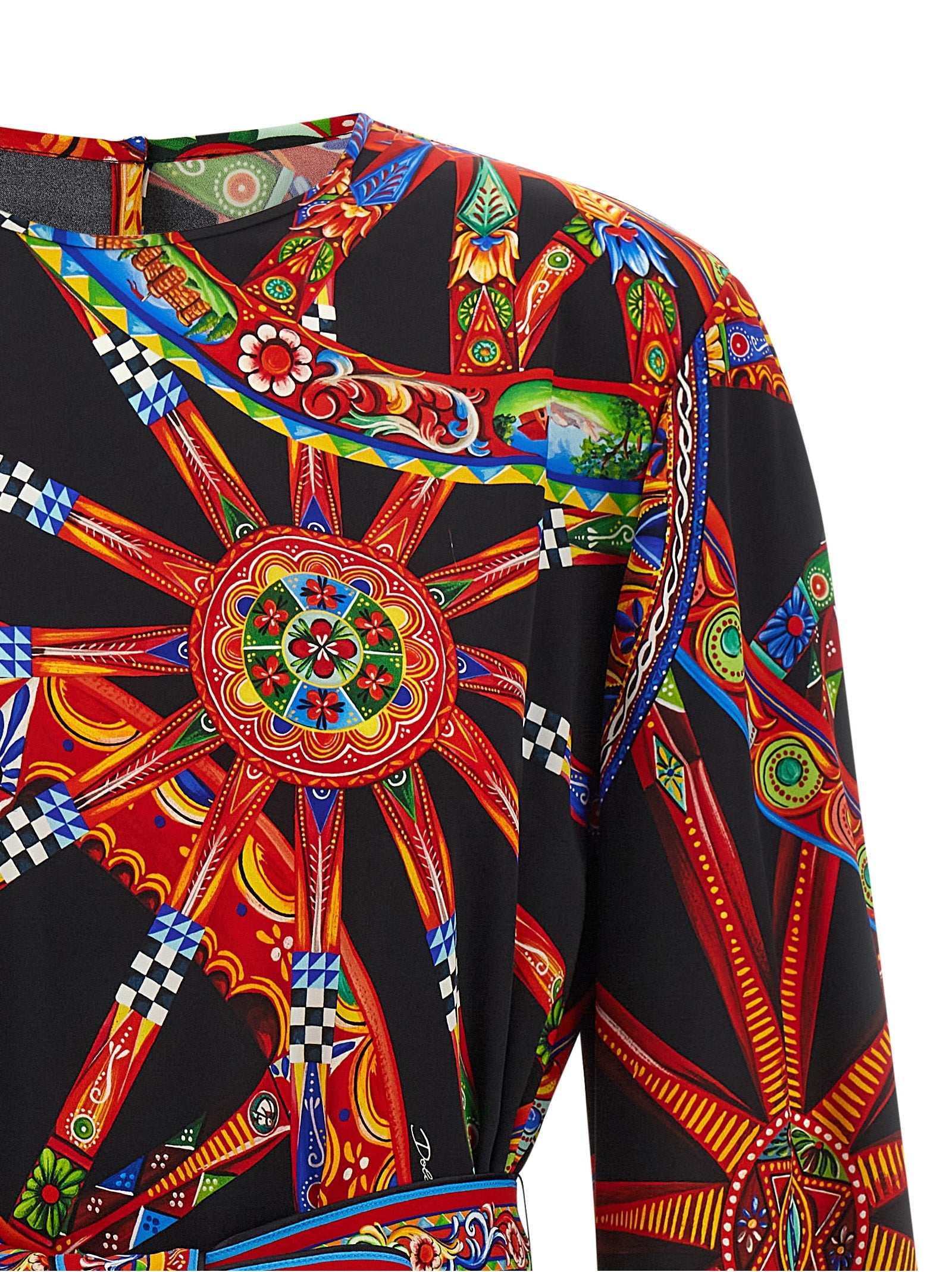 Dolce & Gabbana Multicolor Silk Short Dress